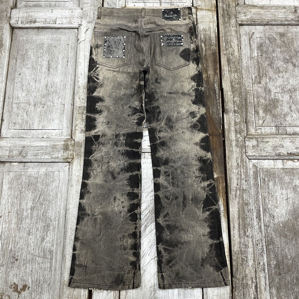 Hysteric Glamour × Japanese Brand Japanese Bernings Sho Printed Punk Bootcut Jeans wc 354 Size US 31 - 2 Thumbnail