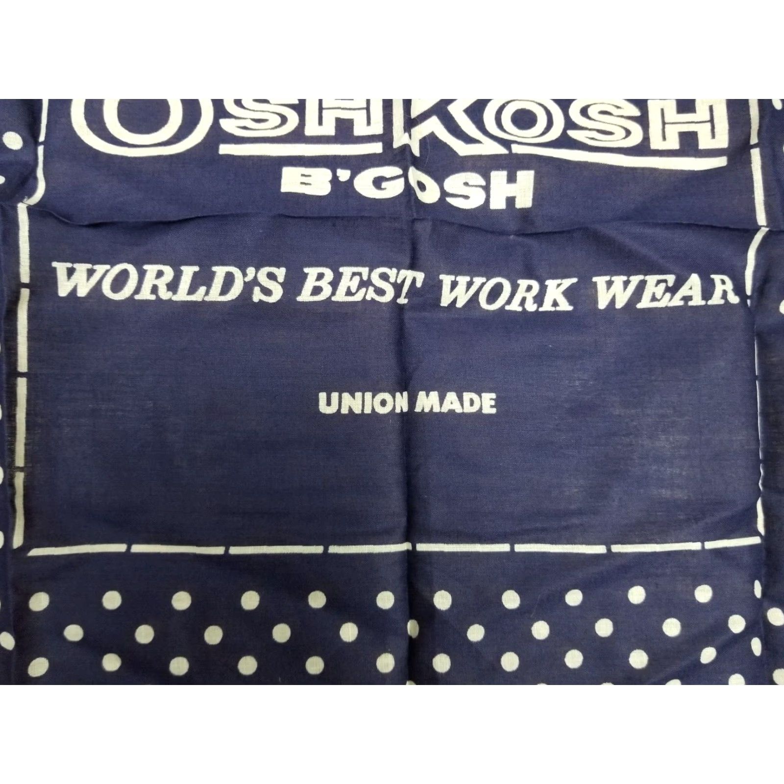 Vintage VINTAGE OshKosh B’gosh NAVY WORK Bandana 21" X 21" MADE IN USA Scarf Mens Bandana Cotton USA 60s 70s Vintage Size ONE SIZE - 3 Thumbnail