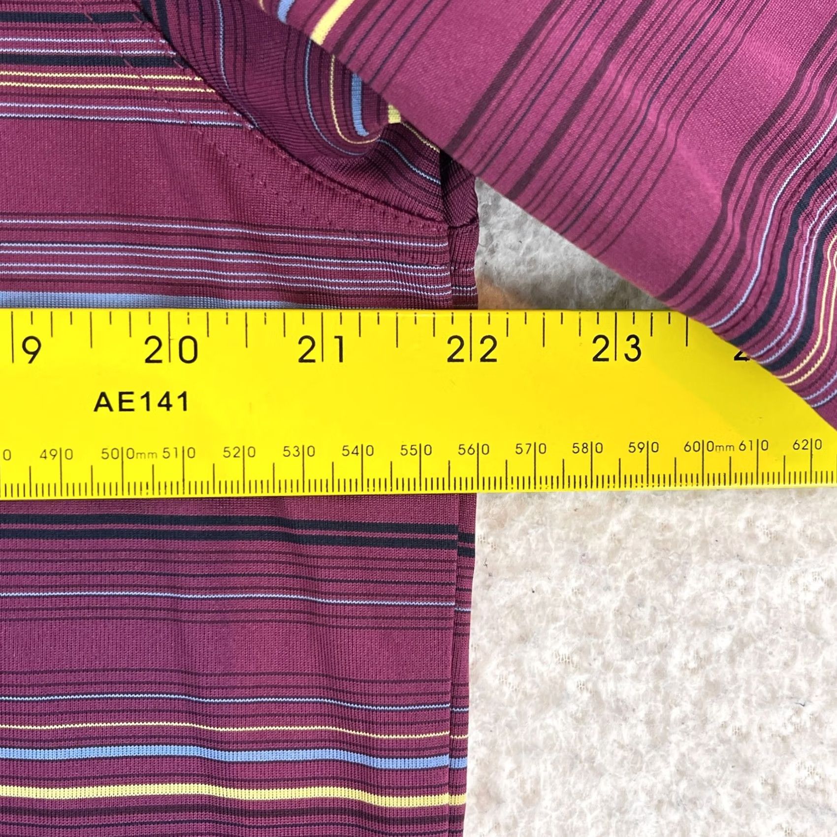 Cutter & Buck Cutter & Buck Purple Stripe DryTec Polo Shirt Mens Large Short Sleeve Golf Polo Shirt Purple Stripe DryTec Polo Shirt Mens Large Size US L / EU 52-54 / 3 - 6 Thumbnail