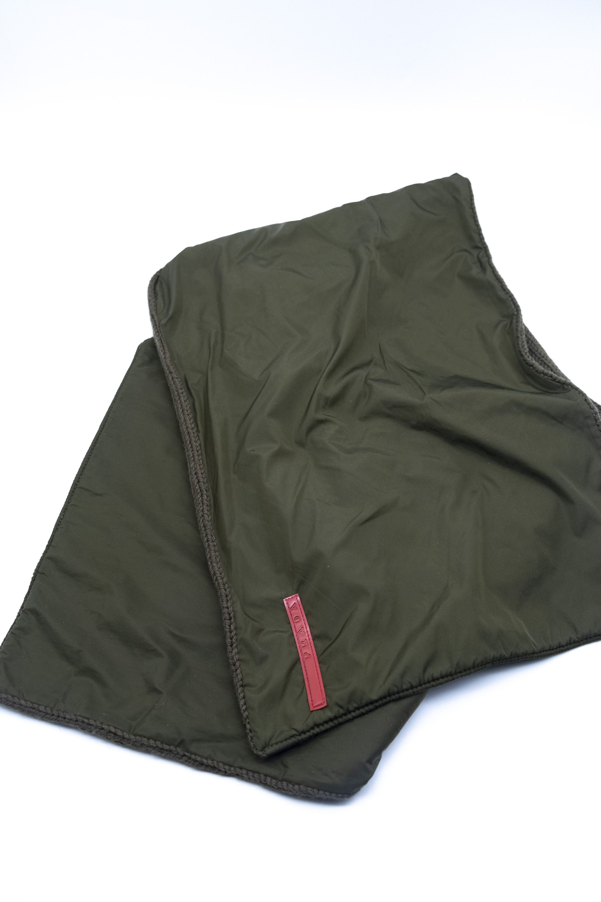 image of Prada Sport Wool-Nylon Scarf in Green, Men's