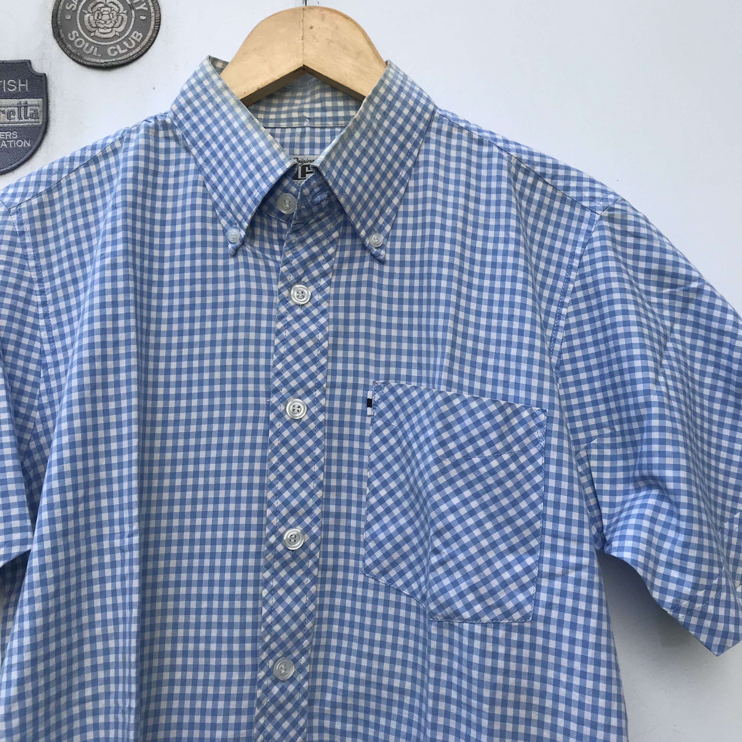 Other UK × Vintage Alfie Dandy Skinheads shirt Blue Gingham Trimfit button down Size US M / EU 48-50 / 2 - 10 Thumbnail