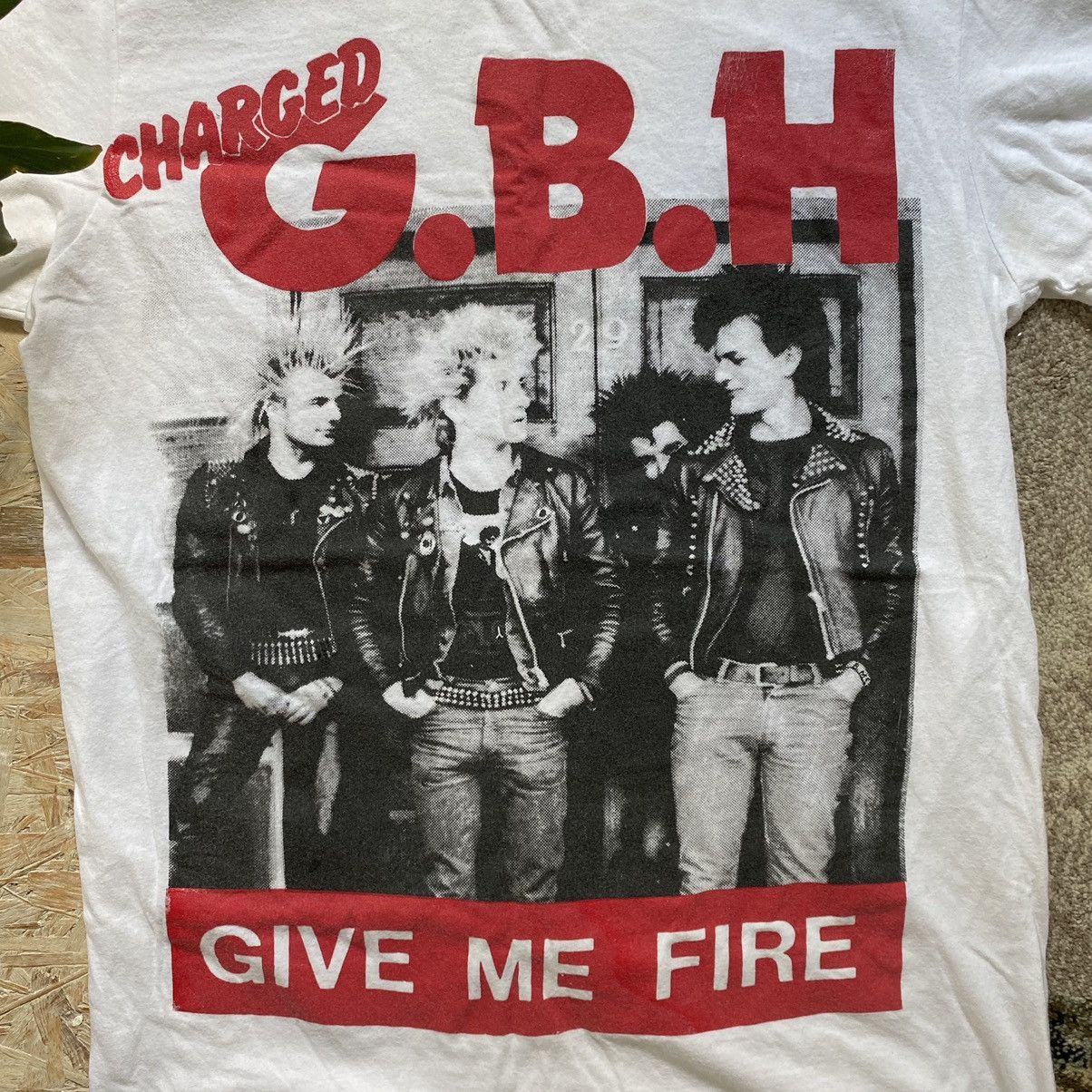 Band Tees × Vintage VINTAGE GBH GIVE ME FIRE OG RARE PUNK T SHIRT Size US S / EU 44-46 / 1 - 2 Thumbnail