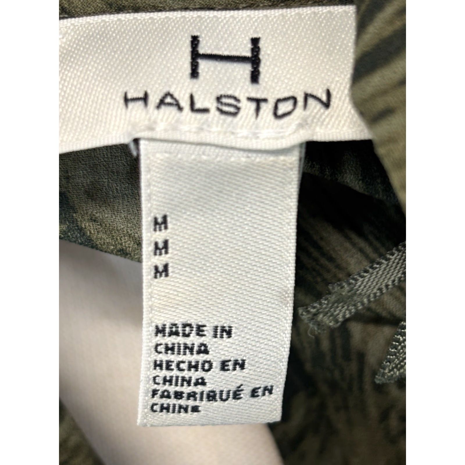 Halston Halston Blouse Shirt M Women’s Green Swirl Balloon Sleeve Cutouts Size M / US 6-8 / IT 42-44 - 7 Thumbnail