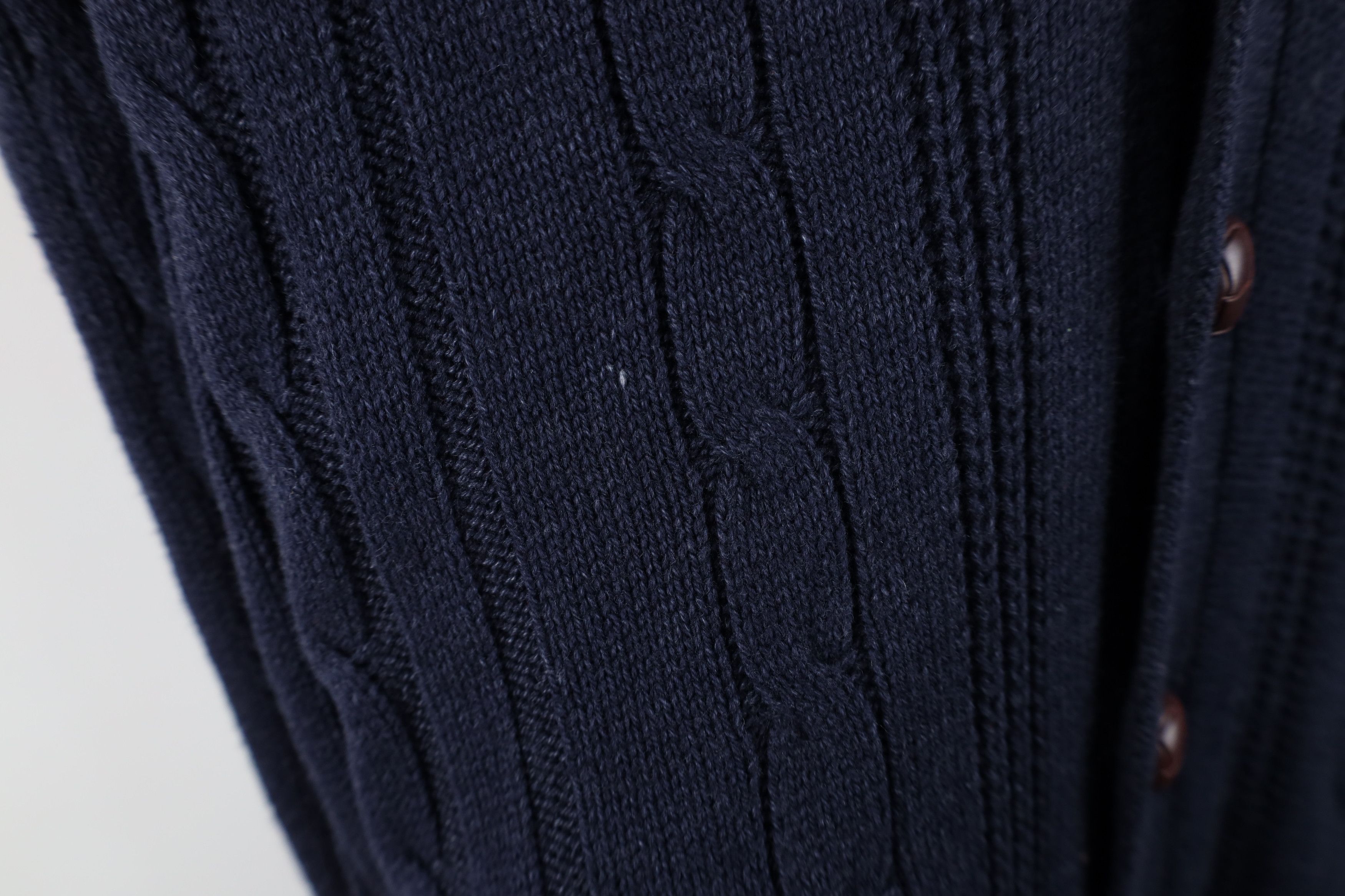 Vintage Vintage 90s Streetwear Chunky Cable Knit Cardigan Sweater Size US XL / EU 56 / 4 - 5 Thumbnail