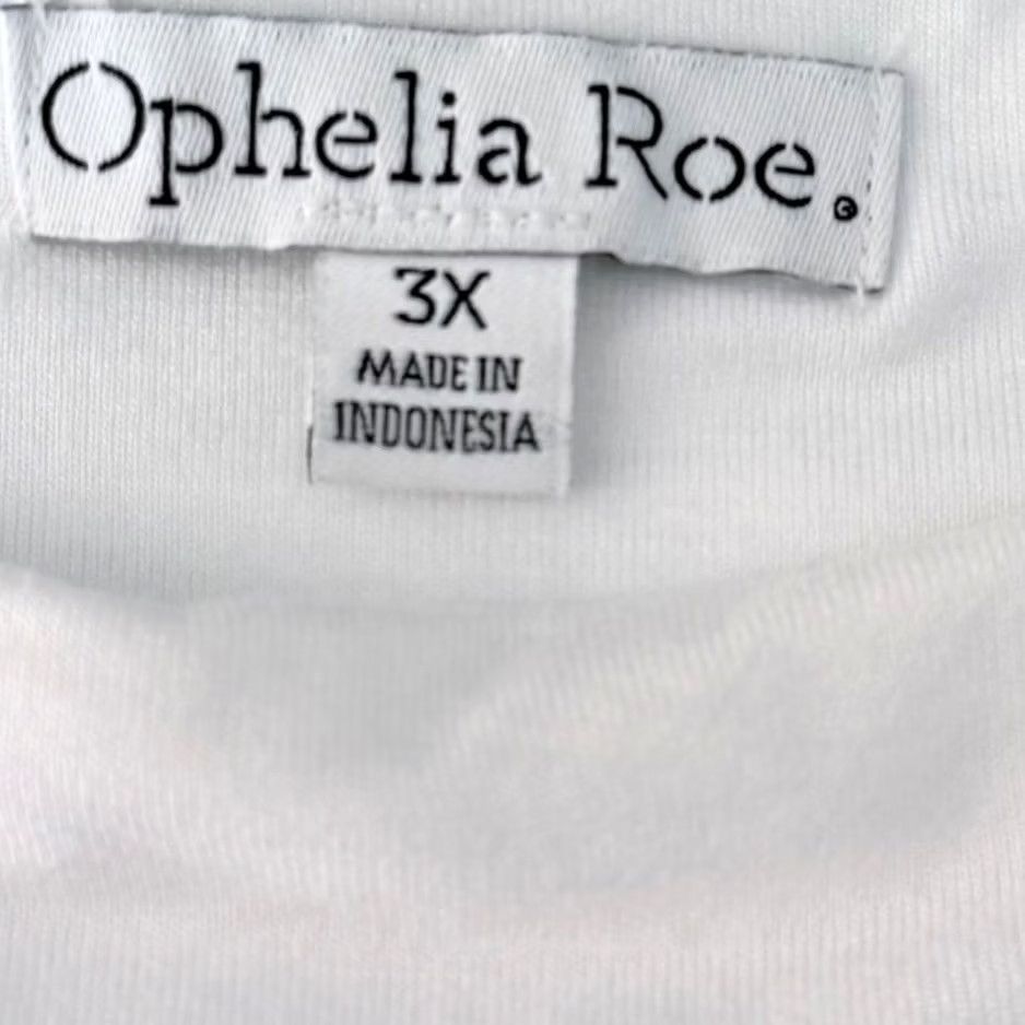 Vintage Ophelia Roe Womens 3X Mock Neck Sleeveless Top Ruched Side Minimalist NWT Basic Ivory White Jersey Knit Tank Blouse Size XXL / US 16-18 / IT 52-54 - 7 Thumbnail
