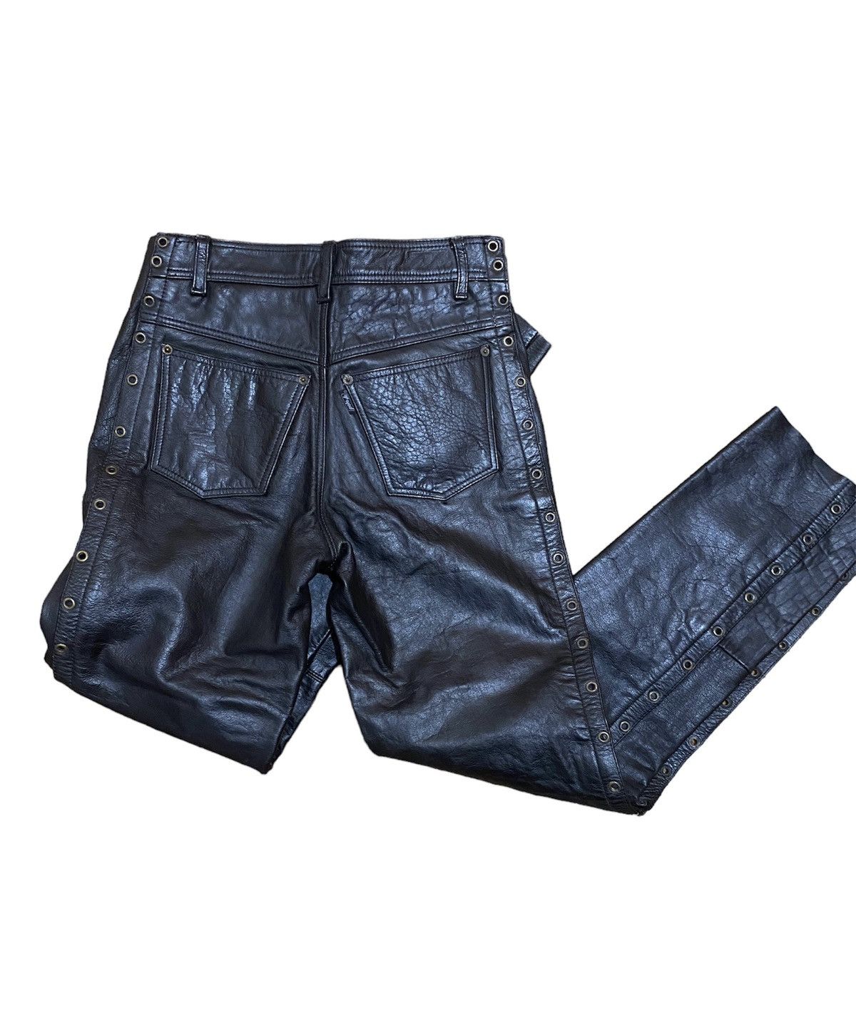 Genuine Leather × Vintage Vintage Motorcycle Leather Biker Pants Size US 30 / EU 46 - 9 Thumbnail