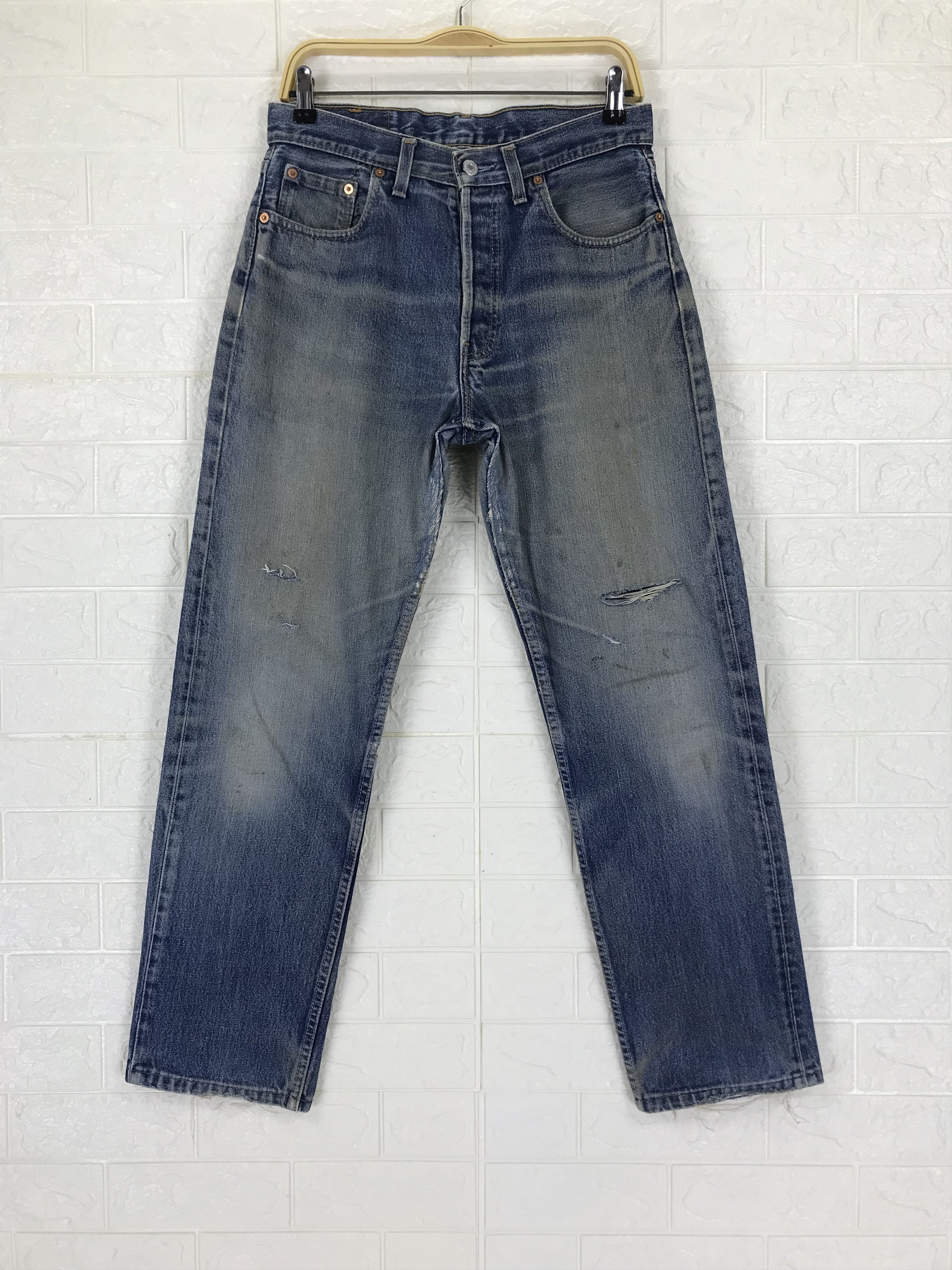 Levi's Vintage Levi's 501 Mud Wash Jeans Distressed Denim Size US 31 - 1 Thumbnail