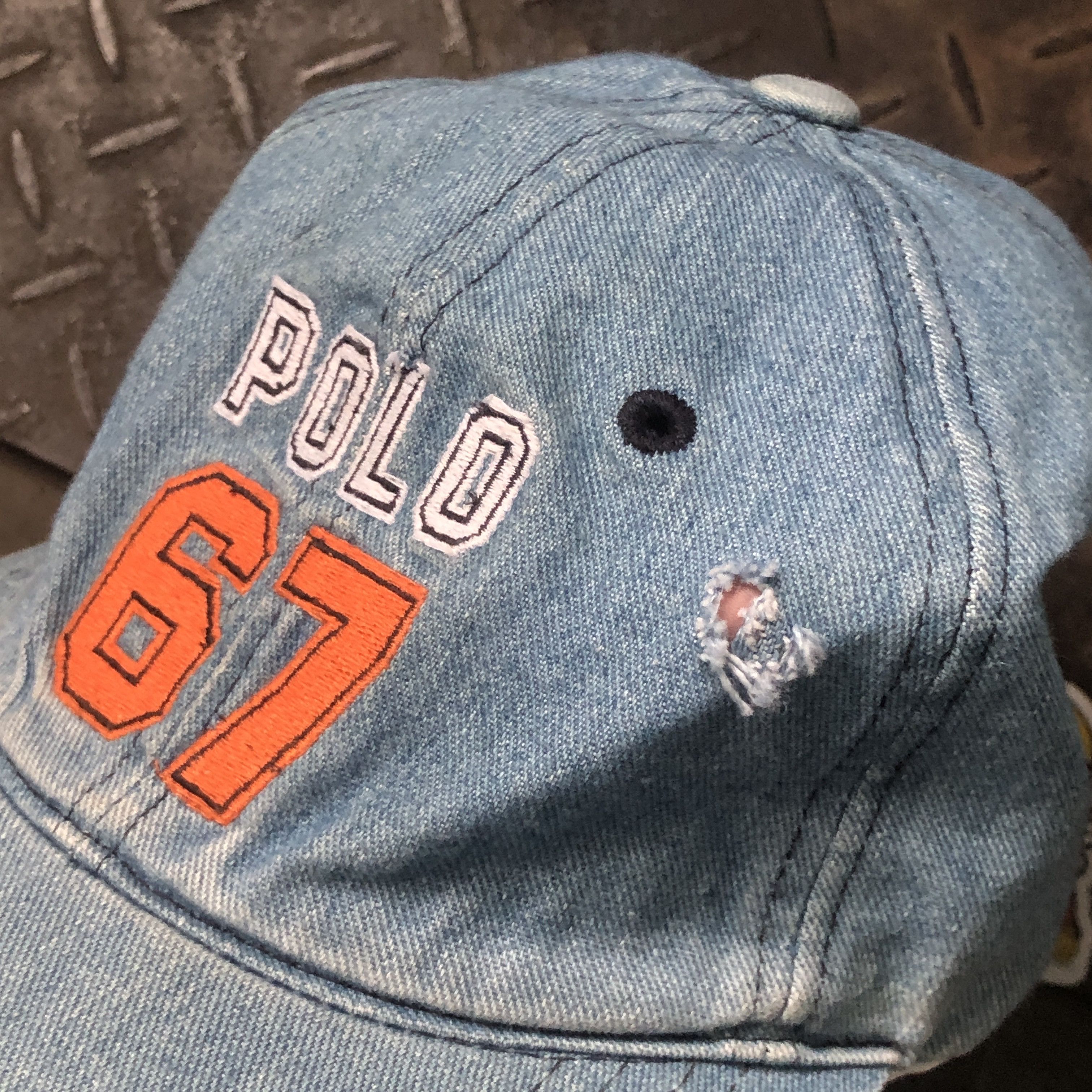 Polo Ralph Lauren Vintage 90s Polo Sport Ralph Lauren Denim Bluewashed Logo Size ONE SIZE - 4 Thumbnail