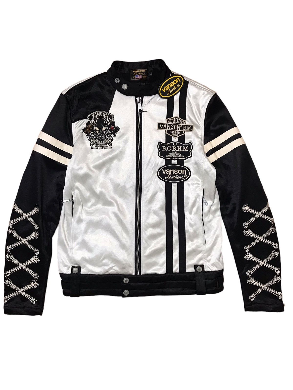 Japanese Brand × Mastermind Japan × Vanson Leathers Vanson Leather Embroidery Skull Biker Jacket Size US M / EU 48-50 / 2 - 4 Thumbnail