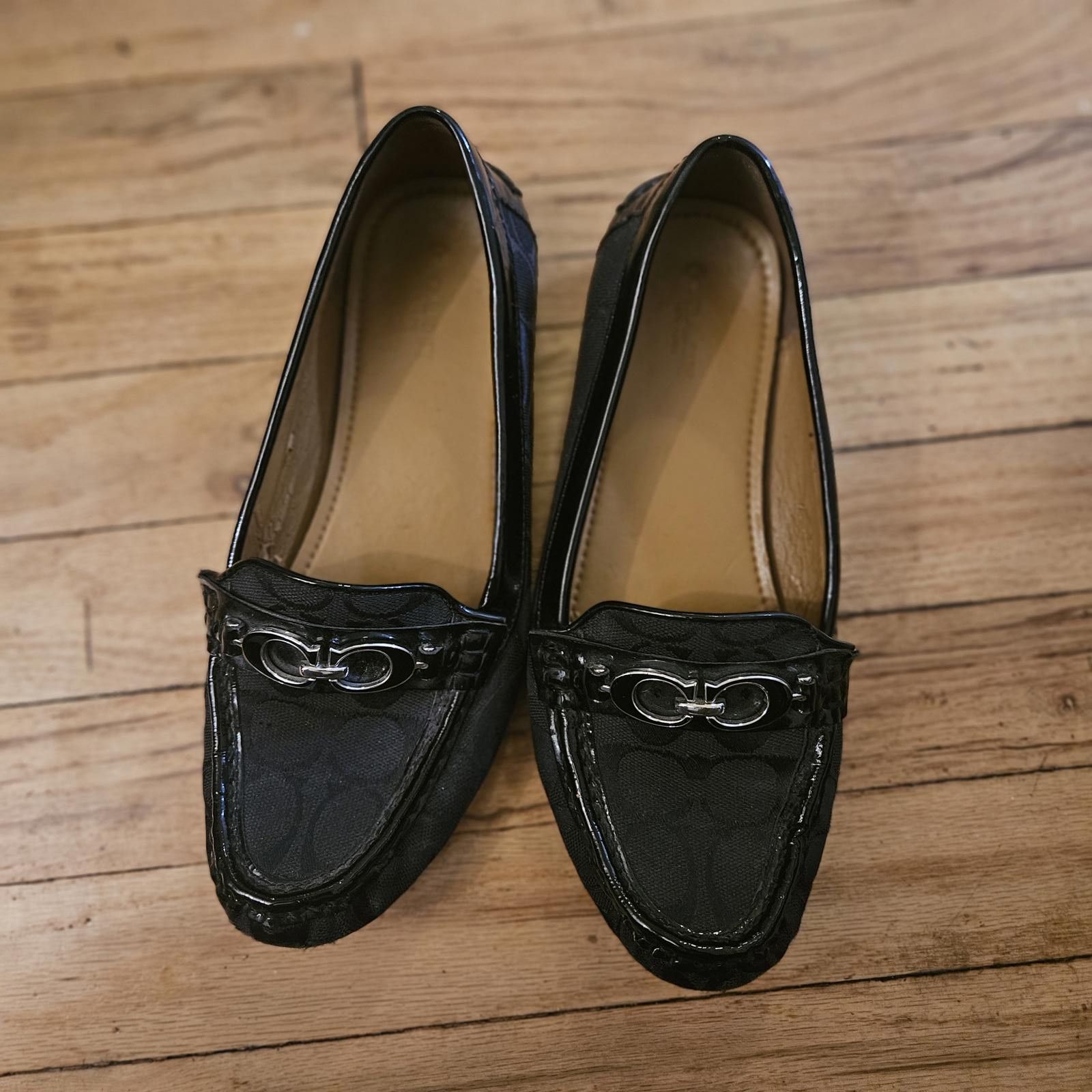 Coach Coach Black Signature Loafers - Size 8B Size US 8 / IT 38 - 2 Thumbnail
