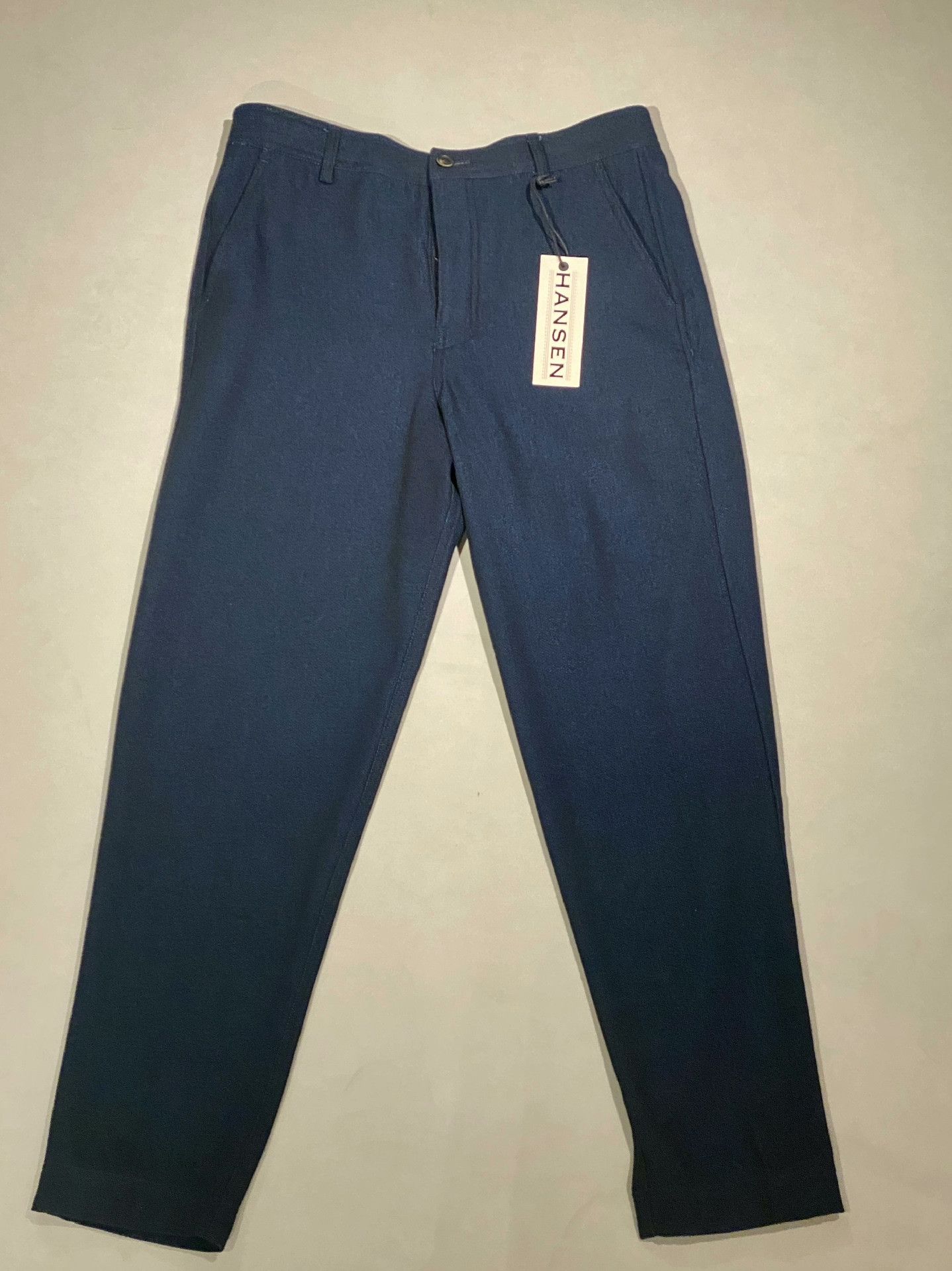HANSEN Garments HANSEN Dark Blue Buckle Casual Pants Size US 30 / EU 46 - 1 Thumbnail