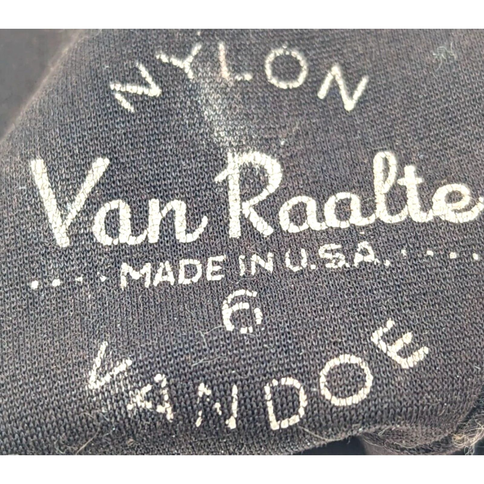 Vintage VINTAGE Van Raalte Chocolate Brown Nylon Vandoe 6 Womens Driving Gloves USA AA23 Size ONE SIZE - 3 Thumbnail