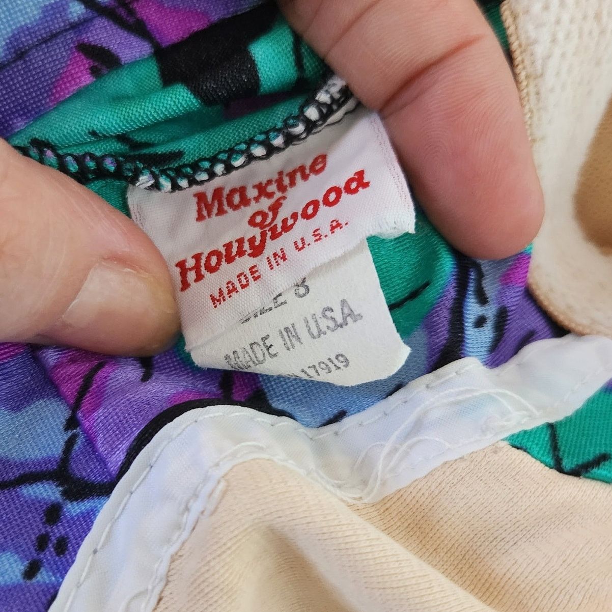 Vintage Maxine of Hollywood 80s Swimsuit One Piece Bathing Suit Size M / US 6-8 / IT 42-44 - 5 Thumbnail
