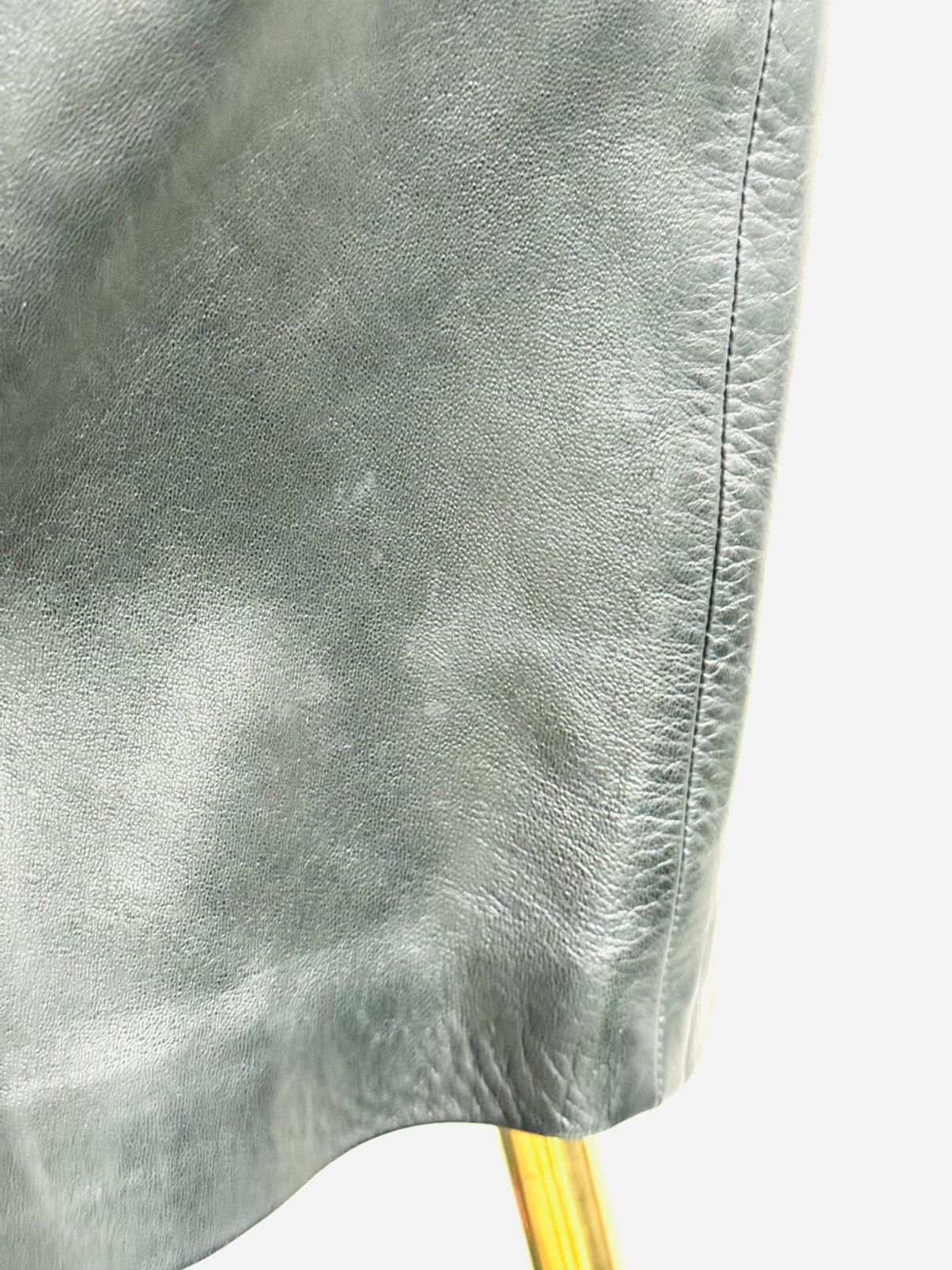 Yves Saint Laurent Vintage Yves Saint Laurent Rive Gauche Leather mini skirt Size 26" / US 2 / IT 38 - 9 Thumbnail