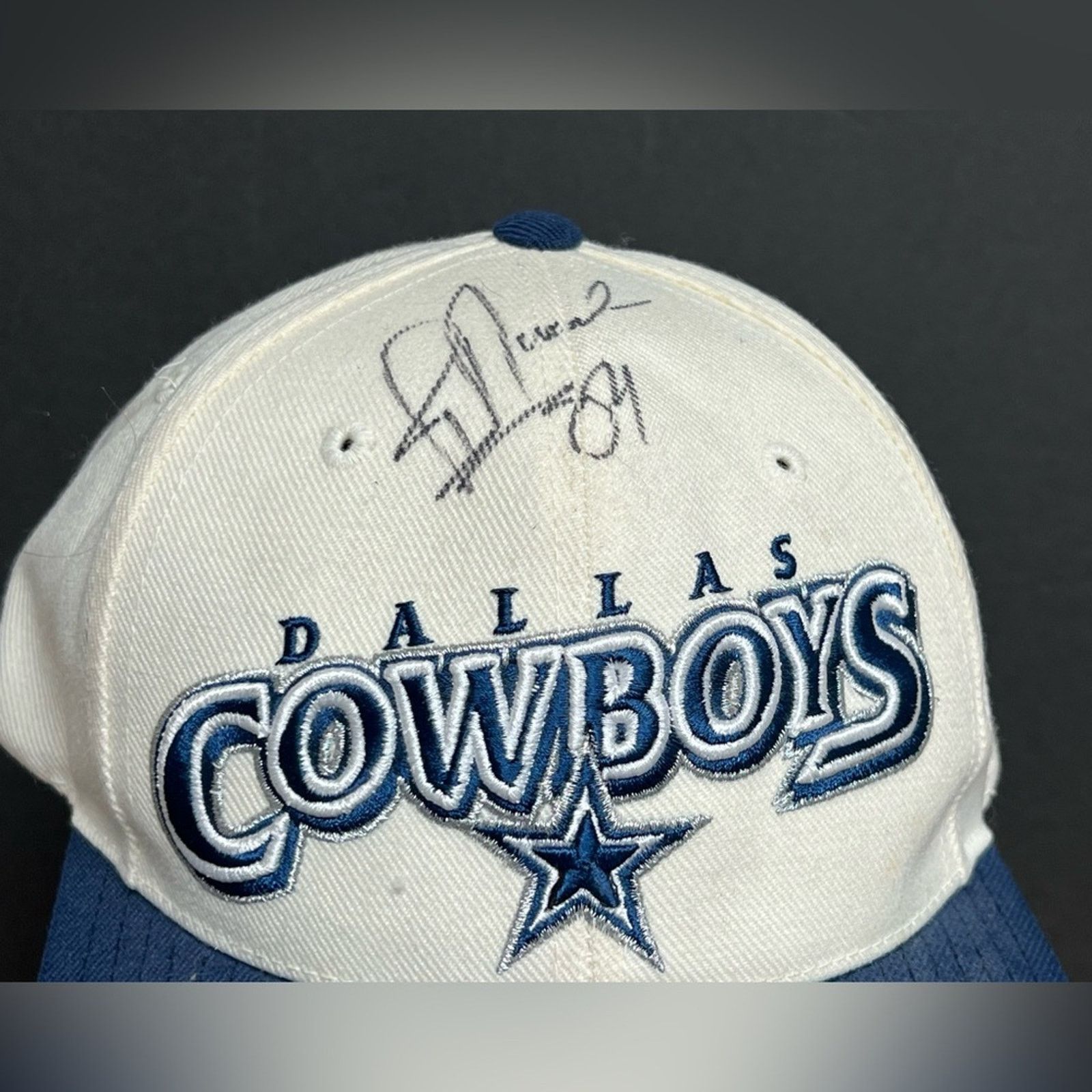 American Needle Vintage Dallas Cowboys Jay Novacek Autographed Hat RARE Size ONE SIZE - 3 Thumbnail
