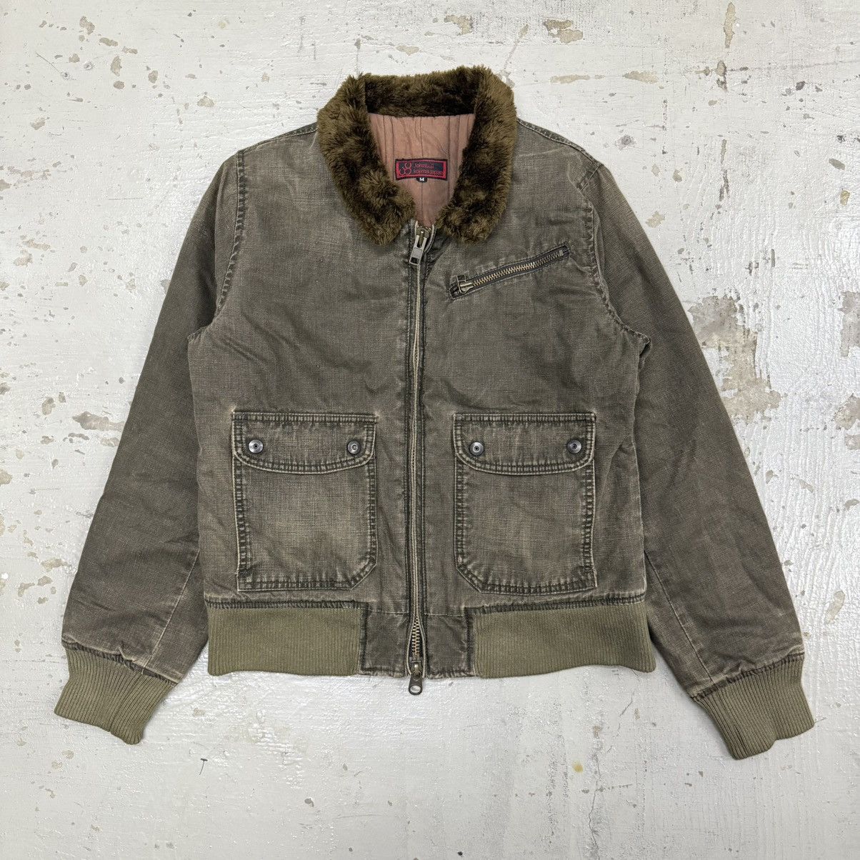 Johnbull JohnBull Kojima Denim Pilot Flight Shearling Fur Jacket Size US M / EU 48-50 / 2 - 1 Thumbnail
