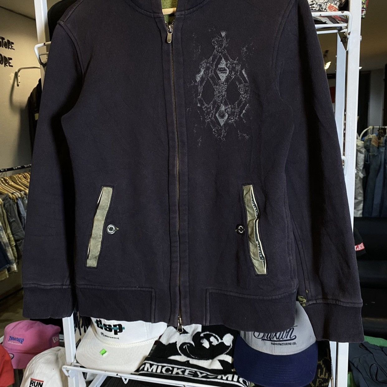 Mackintosh Vintage 90s Faded Navy Mackintosh Philosophy Zip Up Hoodie Size US S / EU 44-46 / 1 - 4 Thumbnail