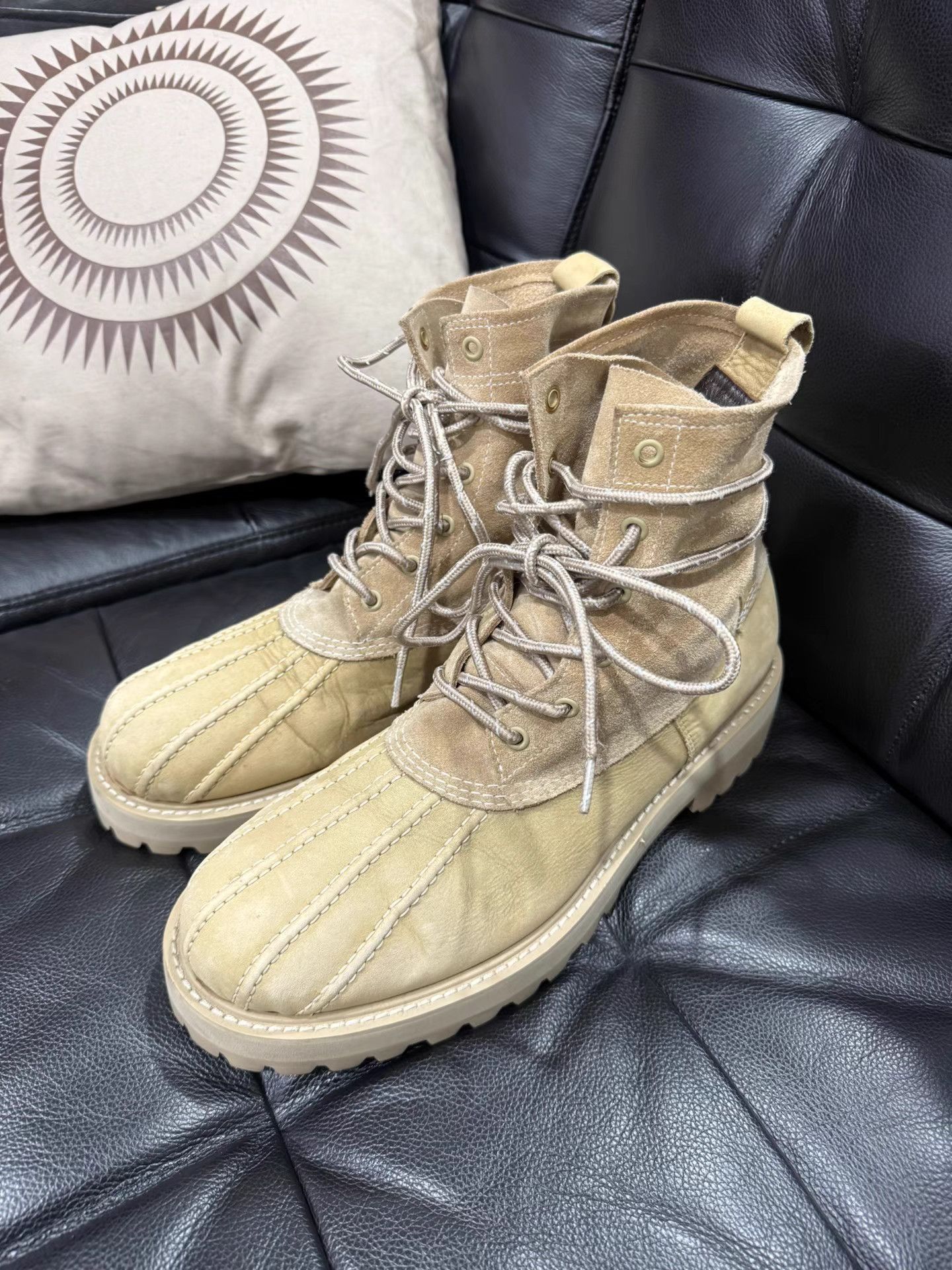 Undercover Beige Lace-Up Ankle Boots Size US 11 / EU 44 - 1 Thumbnail