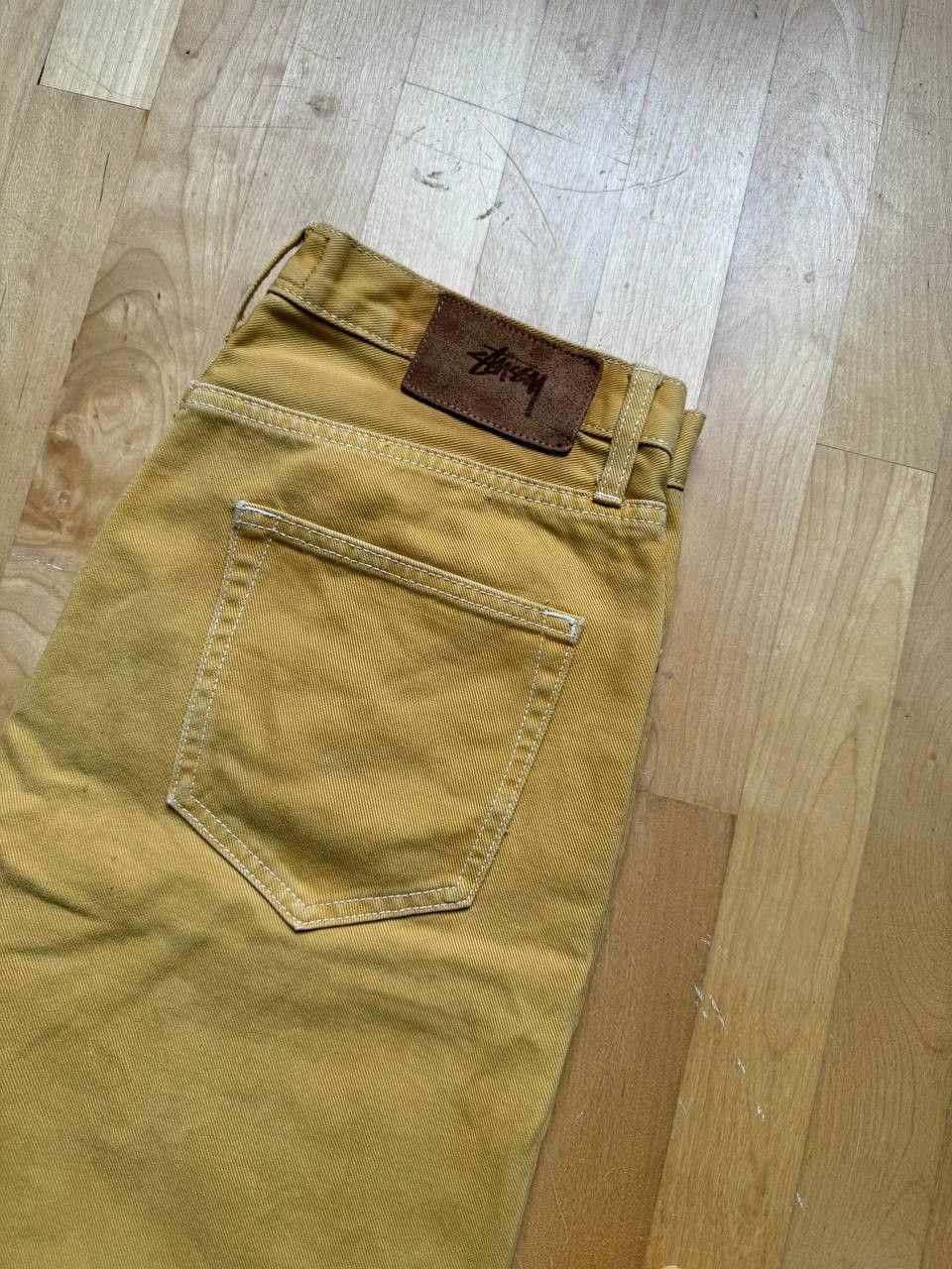 Stussy × Vintage Vintage Stussy Jeans 90S Y2K Model Track Pants Pale Yellow Size US 30 / EU 46 - 4 Thumbnail