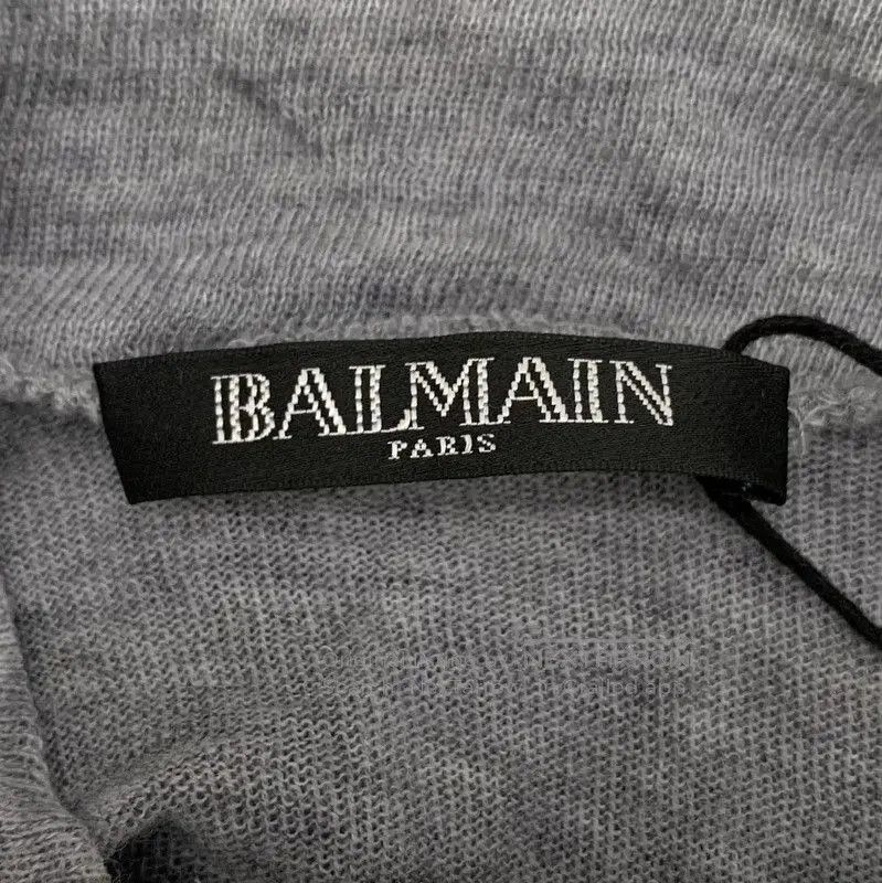 Balmain Balmain Grey Wool T-Shirt for Women . Size XS / US 0-2 / IT 36-38 - 6 Thumbnail