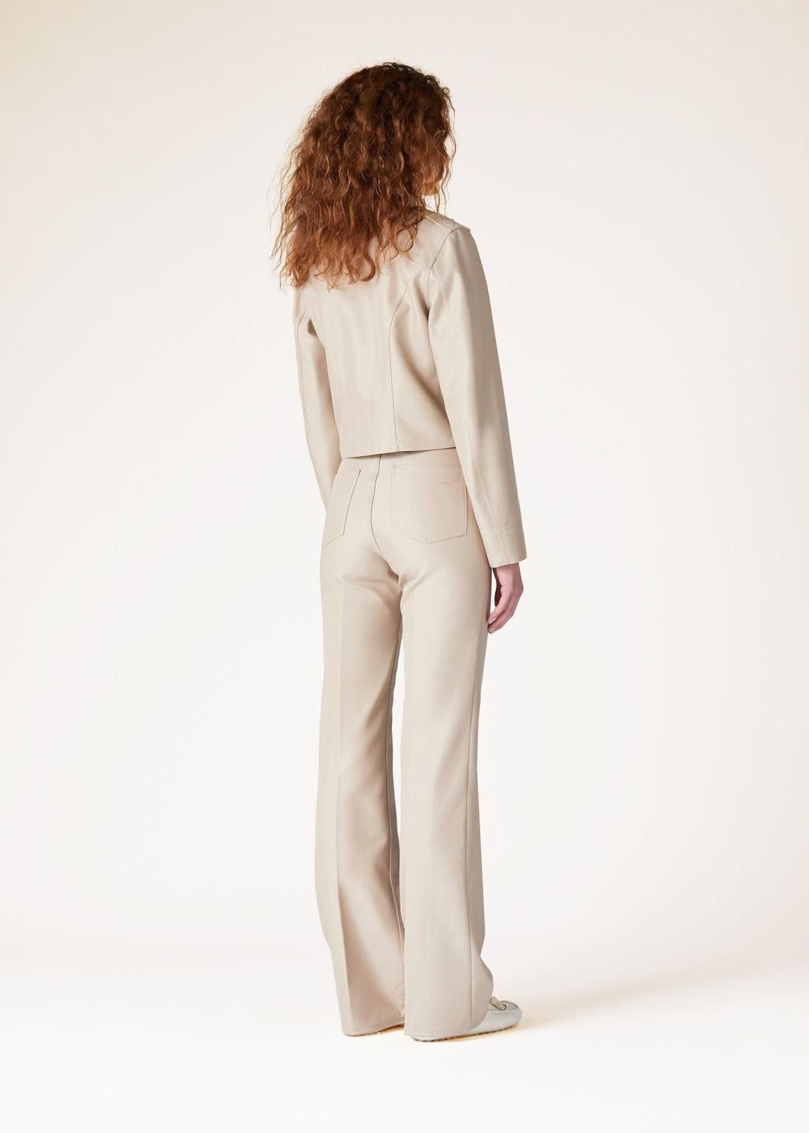 Loro Piana o1srvl11e0725 FAO0524 Cotton & Silk Short Jacket in Beige Size S / US 4 / IT 40 - 6 Thumbnail