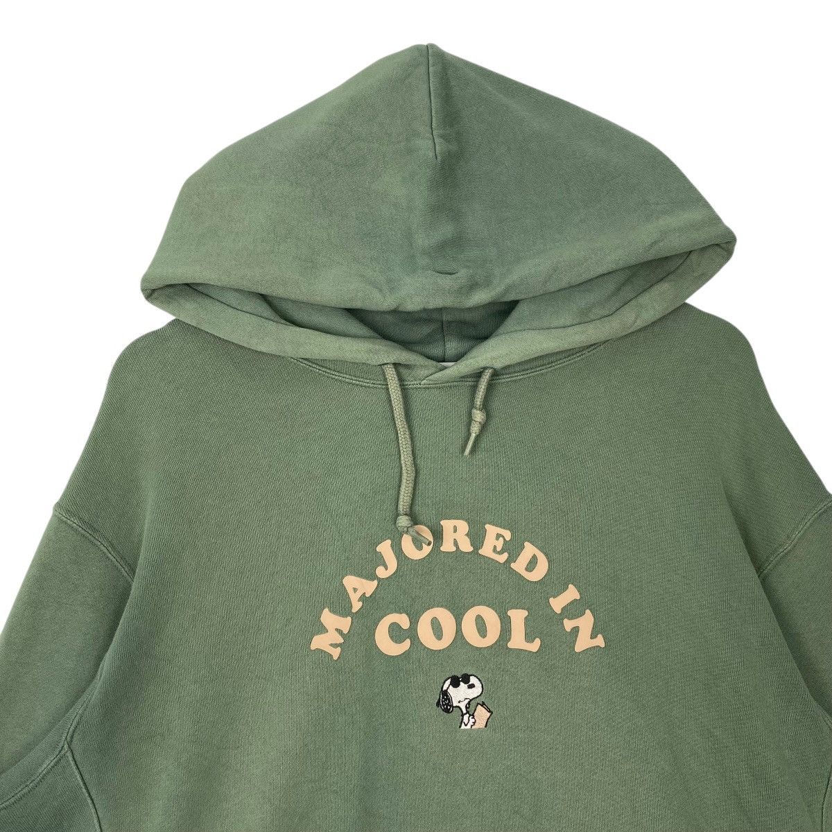 Vintage Vintage Peanuts Printed Hoodie Sweater Green Pullover Size L Size US L / EU 52-54 / 3 - 3 Thumbnail