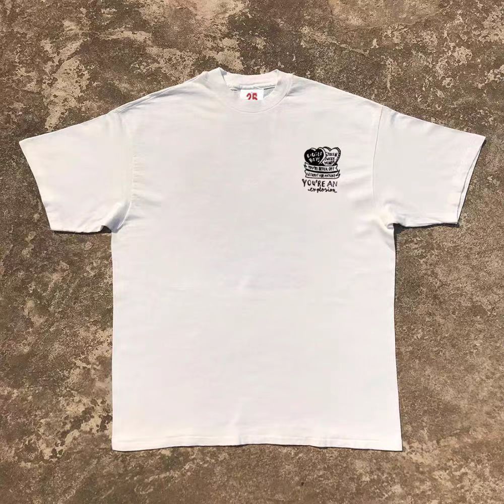 Vintage White Washed Vintage Graffiti-Print T-Shirt Size US M / EU 48-50 / 2 - 2 Thumbnail