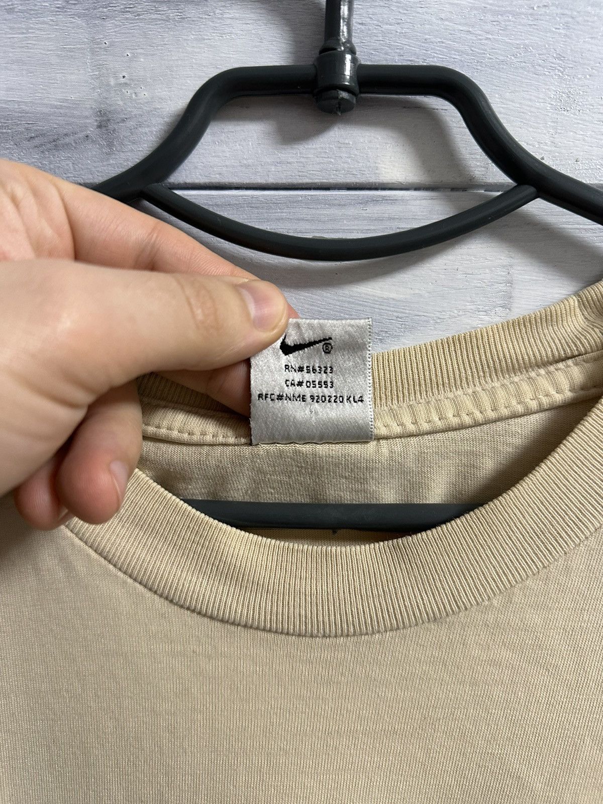Nike Rare Vintage T-Shirt Nike 90’e Small Swoosh Drill. Size US M / EU 48-50 / 2 - 5 Thumbnail
