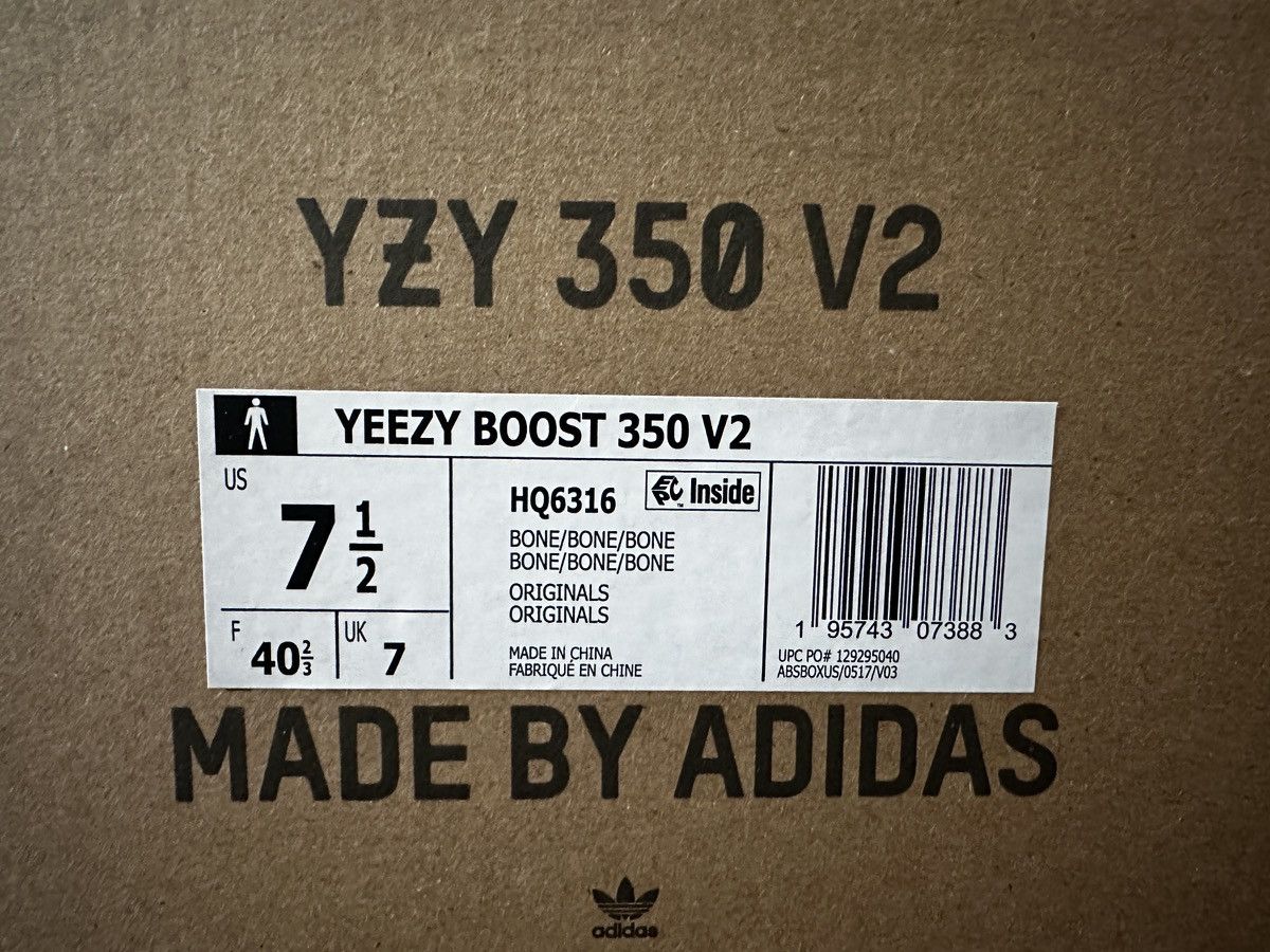 Adidas Yeezy Boost 350 V2 BONE Size US 7.5 / EU 40-41 - 5 Thumbnail