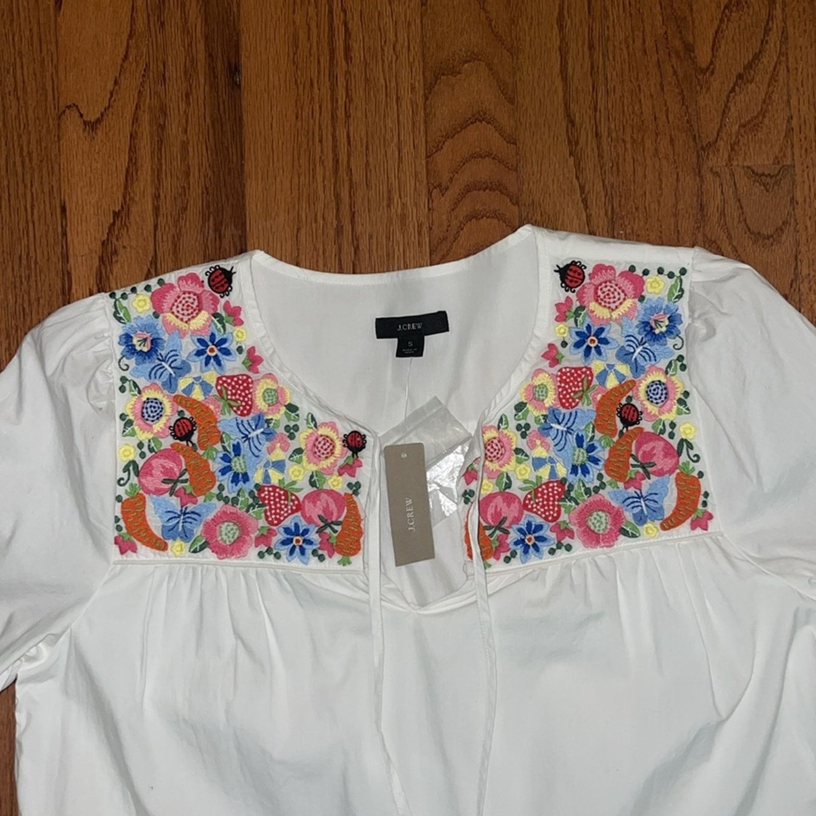 J.Crew J. Crew Farmer's Market Floral Embroidery Tunic Dress Size S / US 4 / IT 40 - 10 Thumbnail