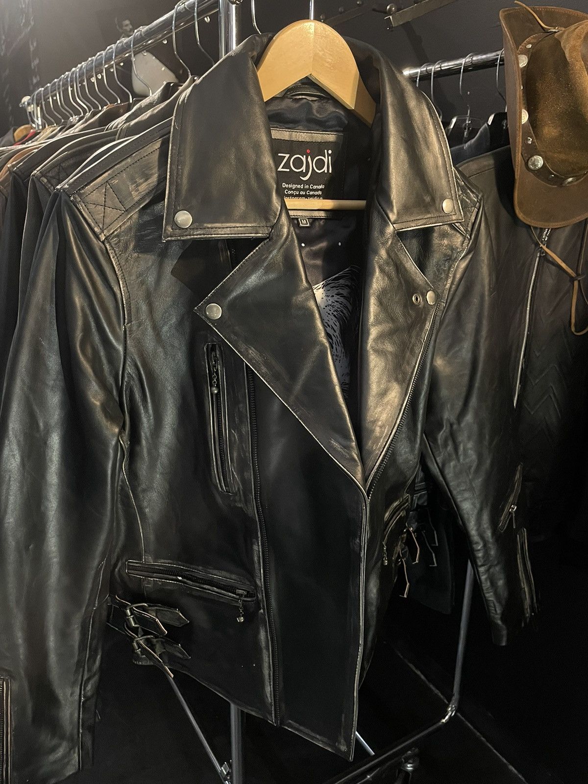 Designer × Genuine Leather Leather Jacket Size US M / EU 48-50 / 2 - 6 Thumbnail