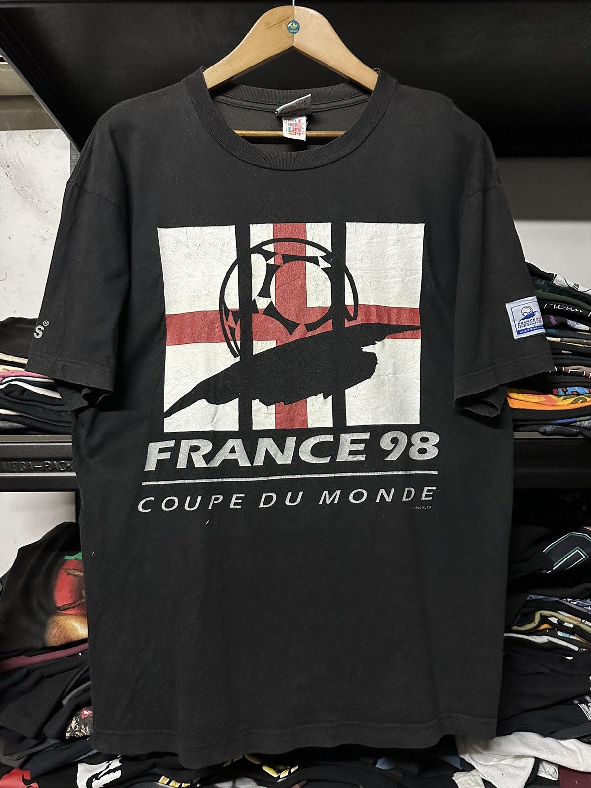Adidas × Vintage Vintage 90s Adidas World Cup France Coupe Du Moude Sun Faded Size US L / EU 52-54 / 3 - 1 Thumbnail