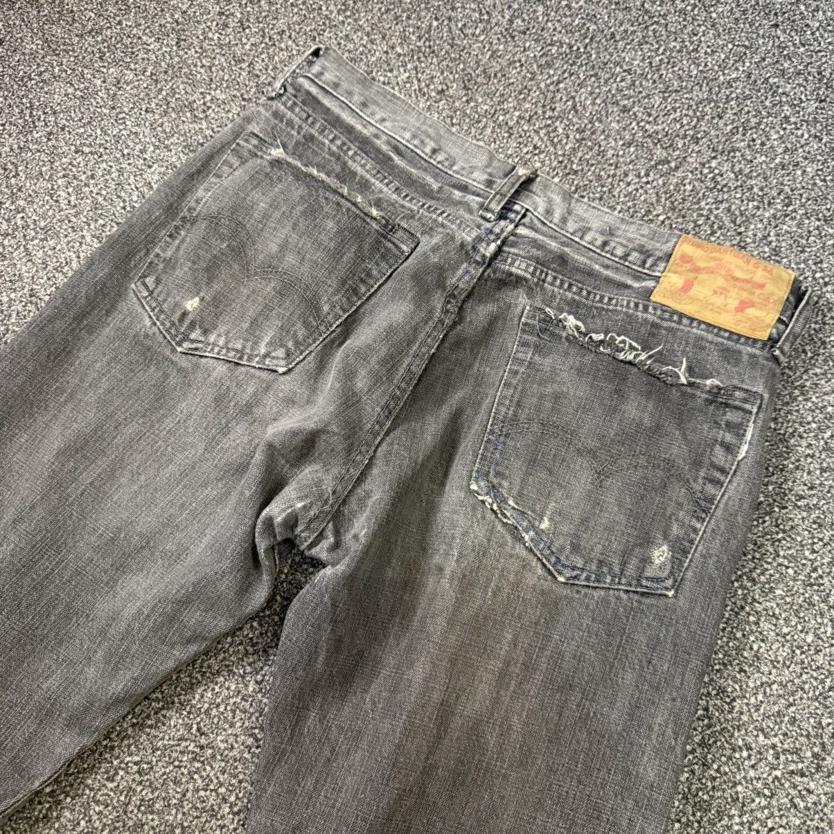 Studio D'Artisan Vintage Crazy Distressed Ripped Osaka Faded Indigo Denim Size US 33 - 7 Thumbnail