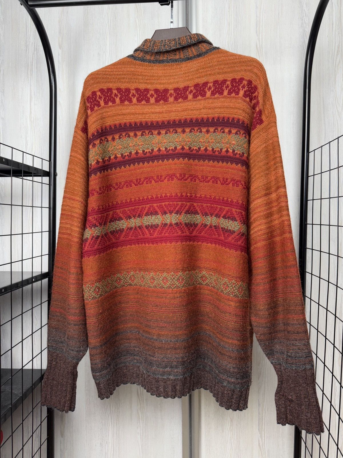 Kenzo Kenzo VNTG Wool Mohair Acrylic multicoloured 1/4 zip sweater Size US L / EU 52-54 / 3 - 7 Thumbnail