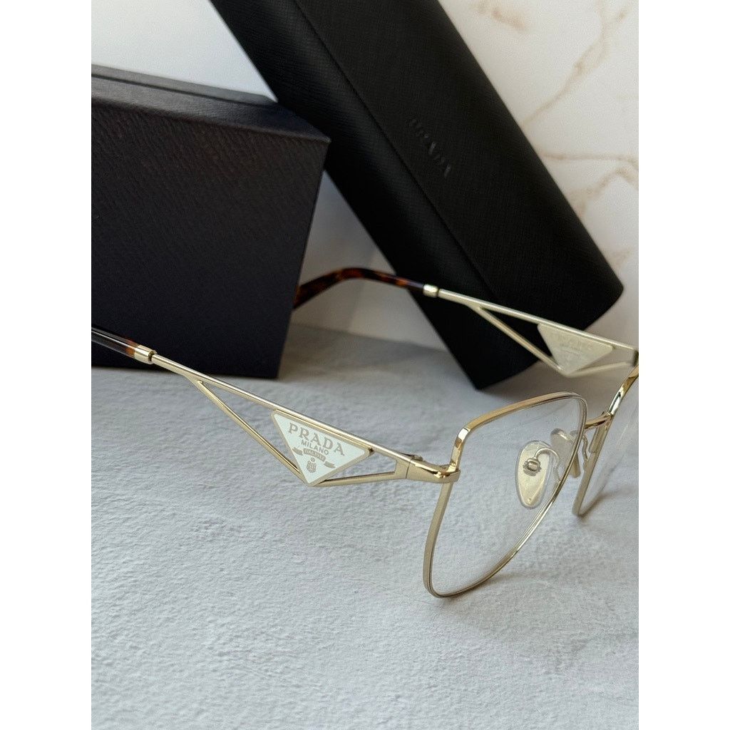 Prada NEW Prada PRA54VD Eyeglasses Frames in Gold White Size ONE SIZE - 7 Thumbnail