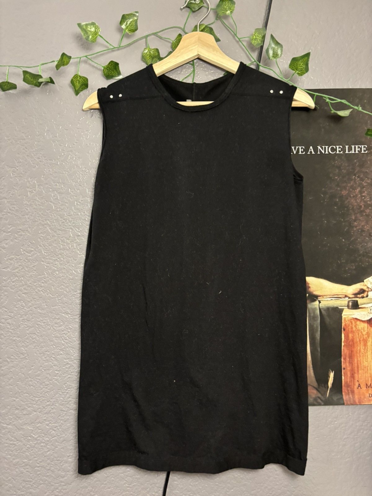 Rick Owens Rick Owen's black sleeveless top Babel S/S 19