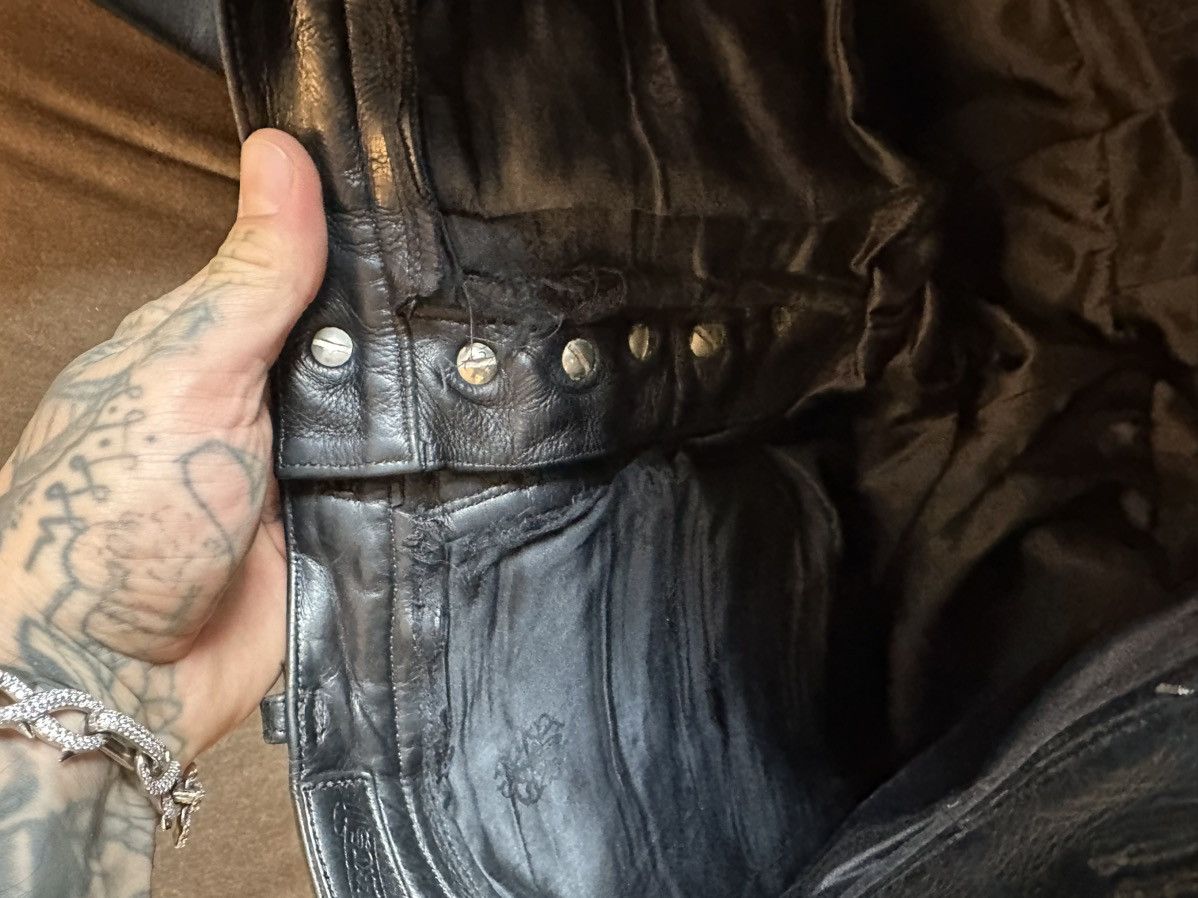 Chrome Hearts Chrome Hearts 2000s FUCK leather Cross Patch jeans 31 32 33 Size US 32 / EU 48 - 18 Thumbnail