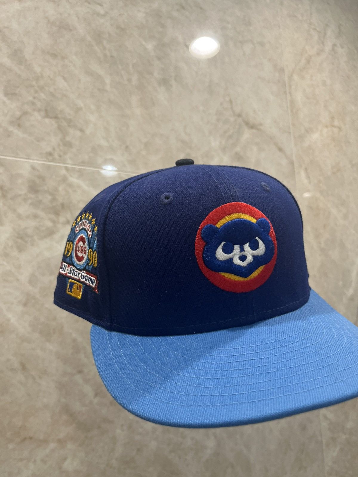 Hat Club 7 1/4 Burdeens Bluebrims “Pastel” Chicago Cubs 1990 ASG Size ONE SIZE - 1 Thumbnail