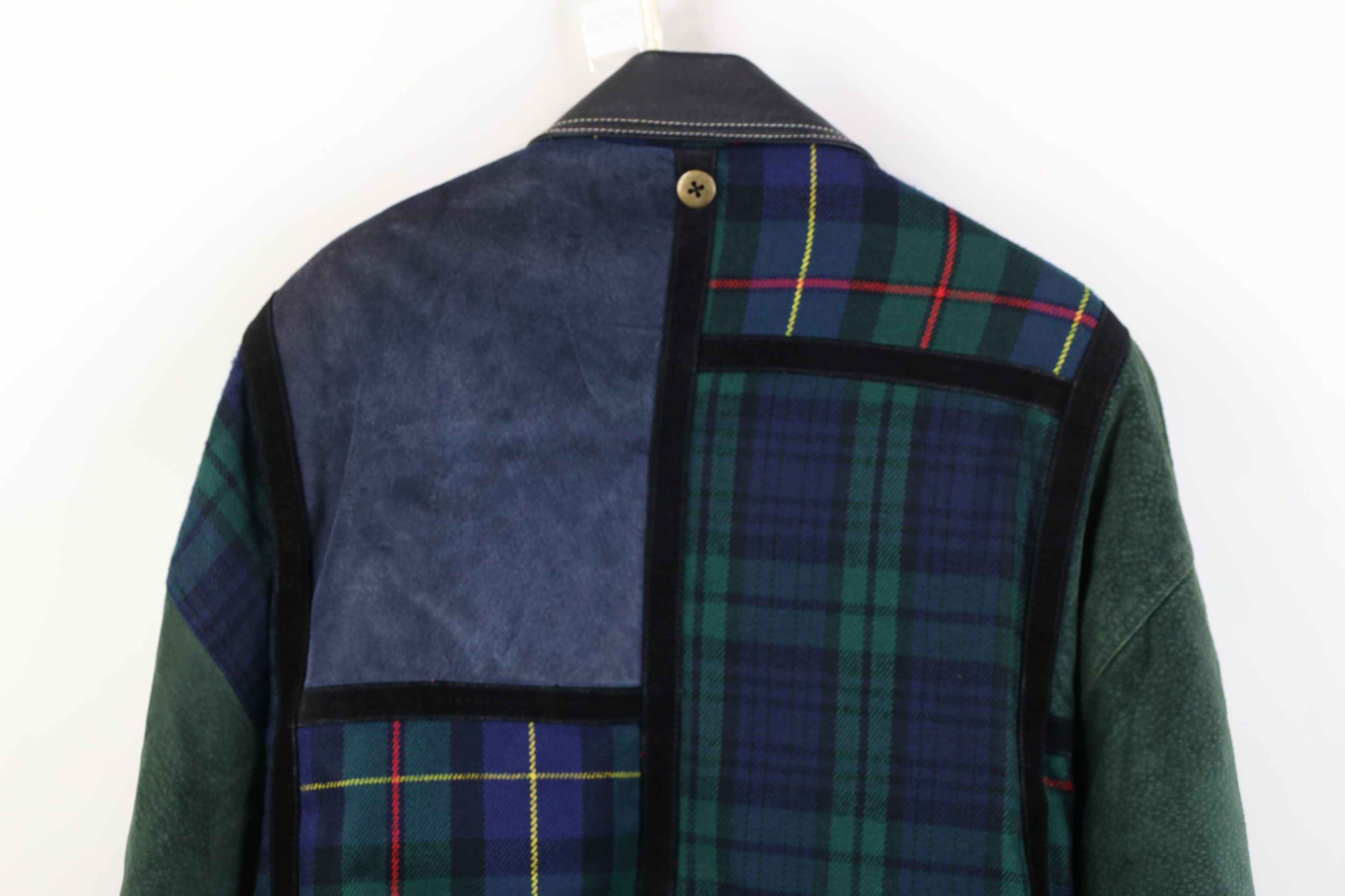 Vintage Vintage 90s Streetwear Wool Patchwork Toggle Button Jacket Size M / US 6-8 / IT 42-44 - 14 Thumbnail
