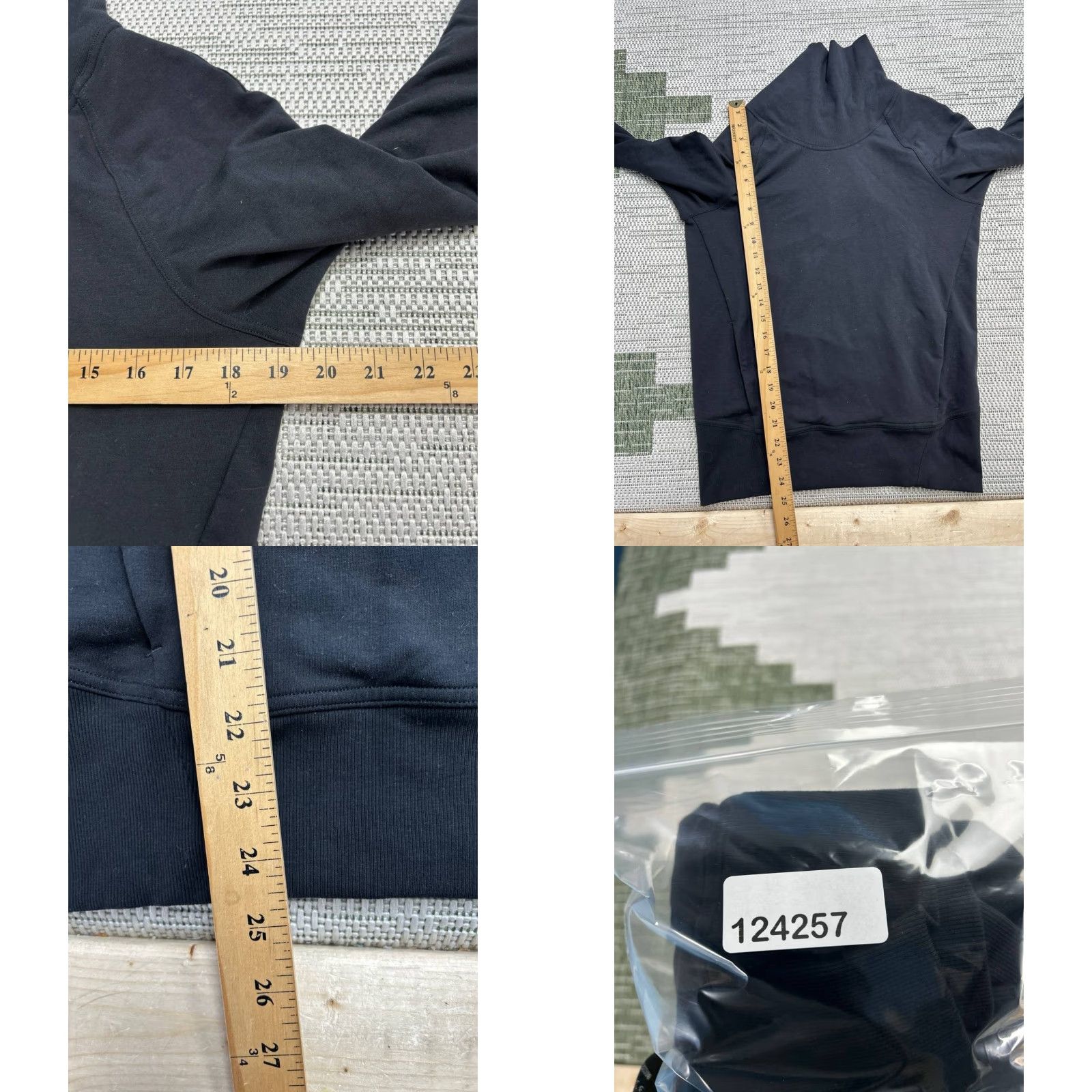Lululemon VINTAGE Lululemon High Lines Top Womens 6 Black Stretch Funnel Neck Raglan Sleeve Warm Size M / US 6-8 / IT 42-44 - 8 Thumbnail