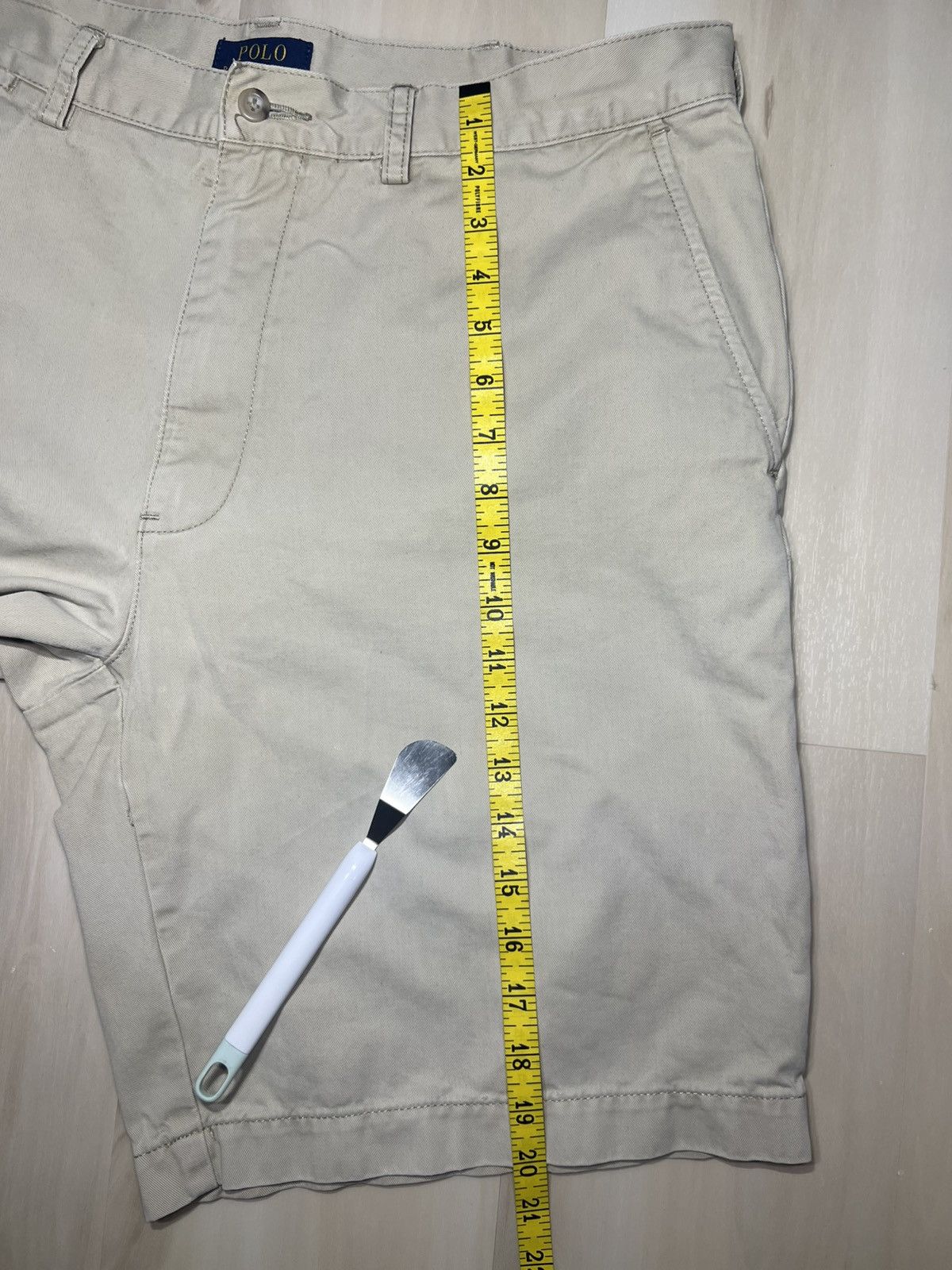 Polo Ralph Lauren Polo Ralph Lauren Men's Chino Shorts Sz 36 Beige Flat Front Size US 36 / EU 52 - 8 Thumbnail