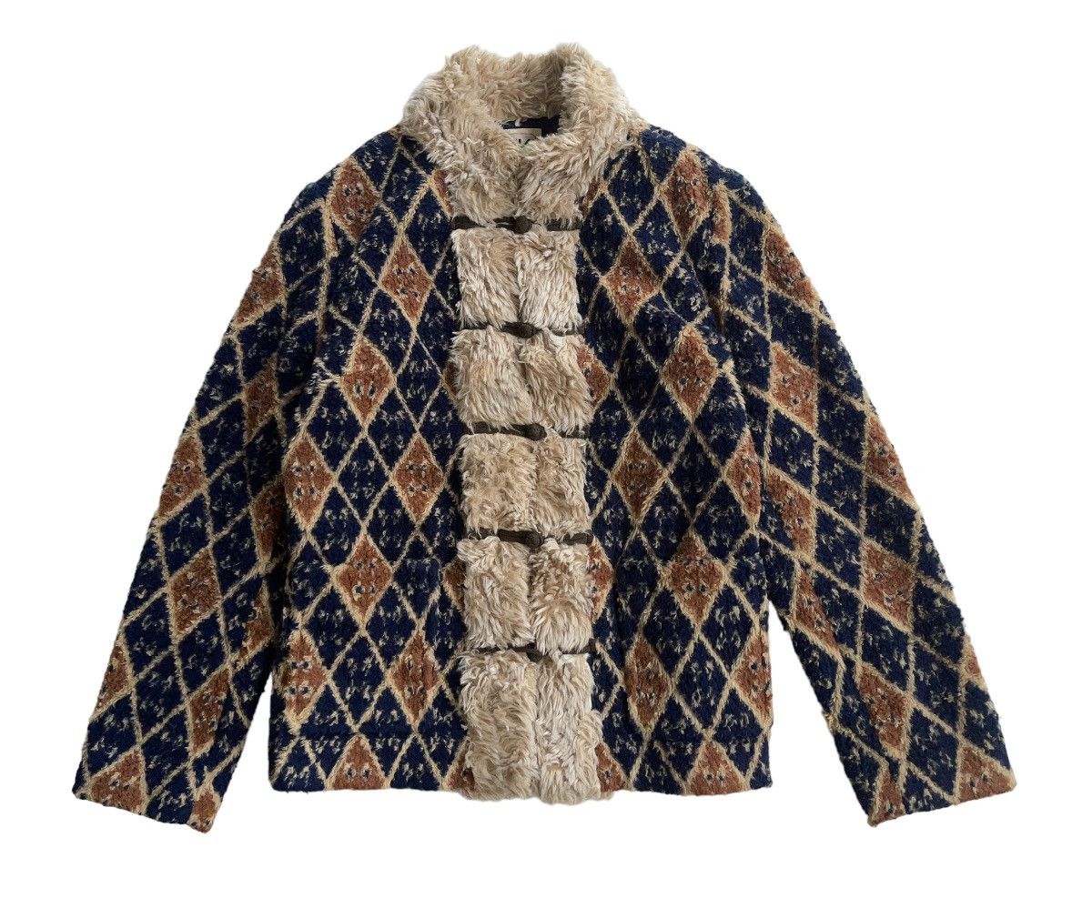 Michel Klein Michel Klein Faux Fur Mandarin Jacket Size S / US 4 / IT 40 - 2 Thumbnail
