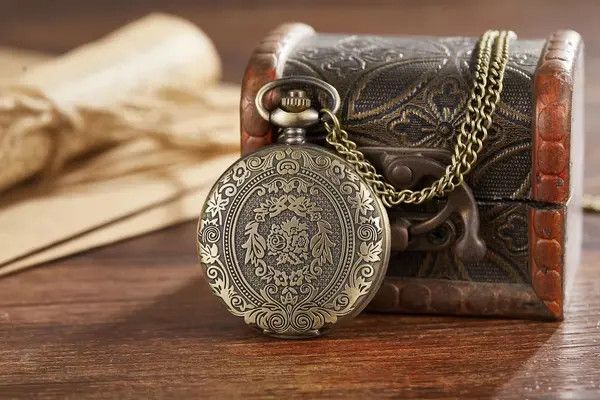 Jewelry Matsumaru x Shia carved flip cover pocket Watch Size ONE SIZE - 2 Thumbnail