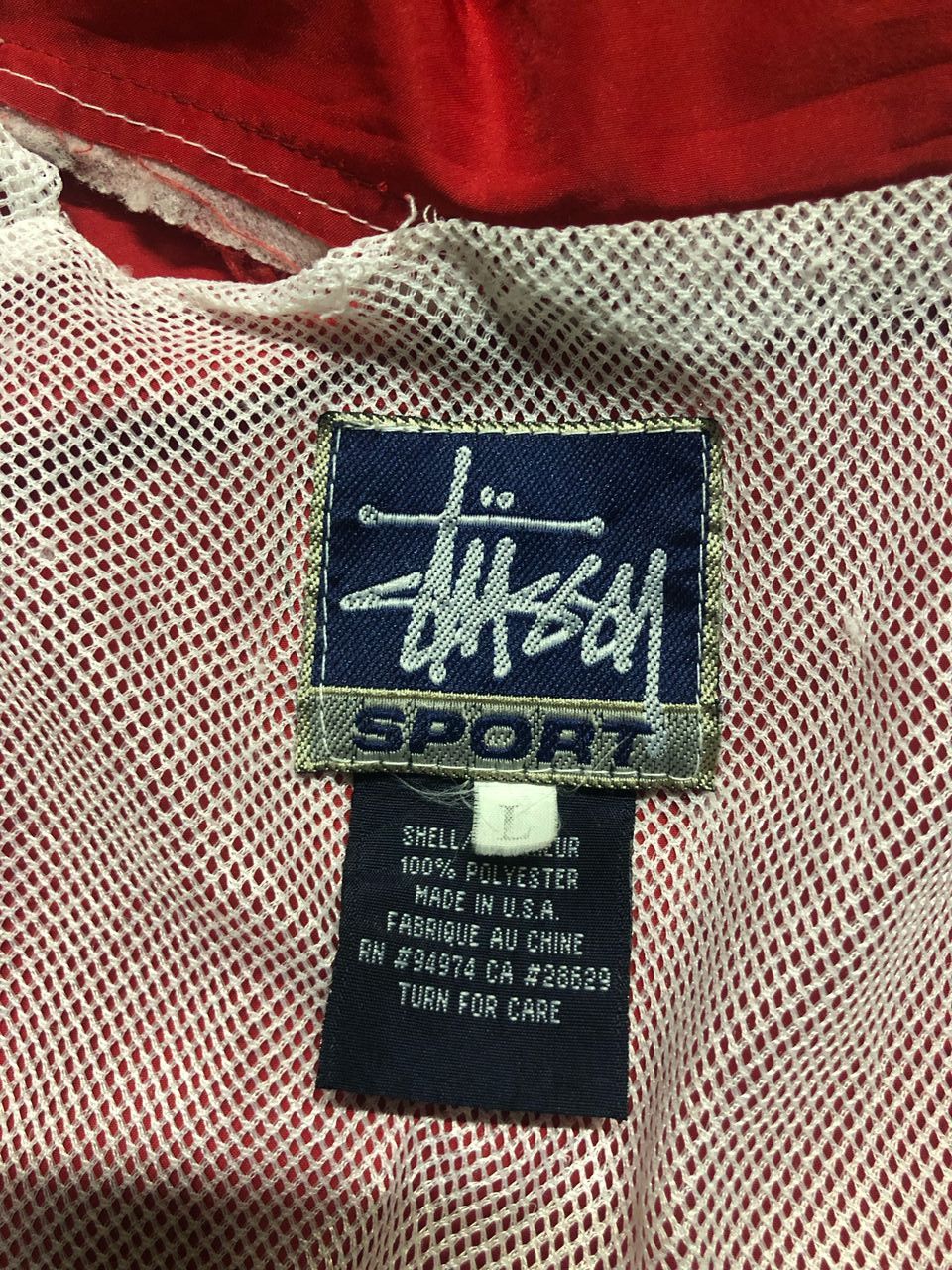 Stussy VINTAGE STUSSY SPORT RED WINDBREAKER LIGHT JACKET Size US L / EU 52-54 / 3 - 10 Thumbnail