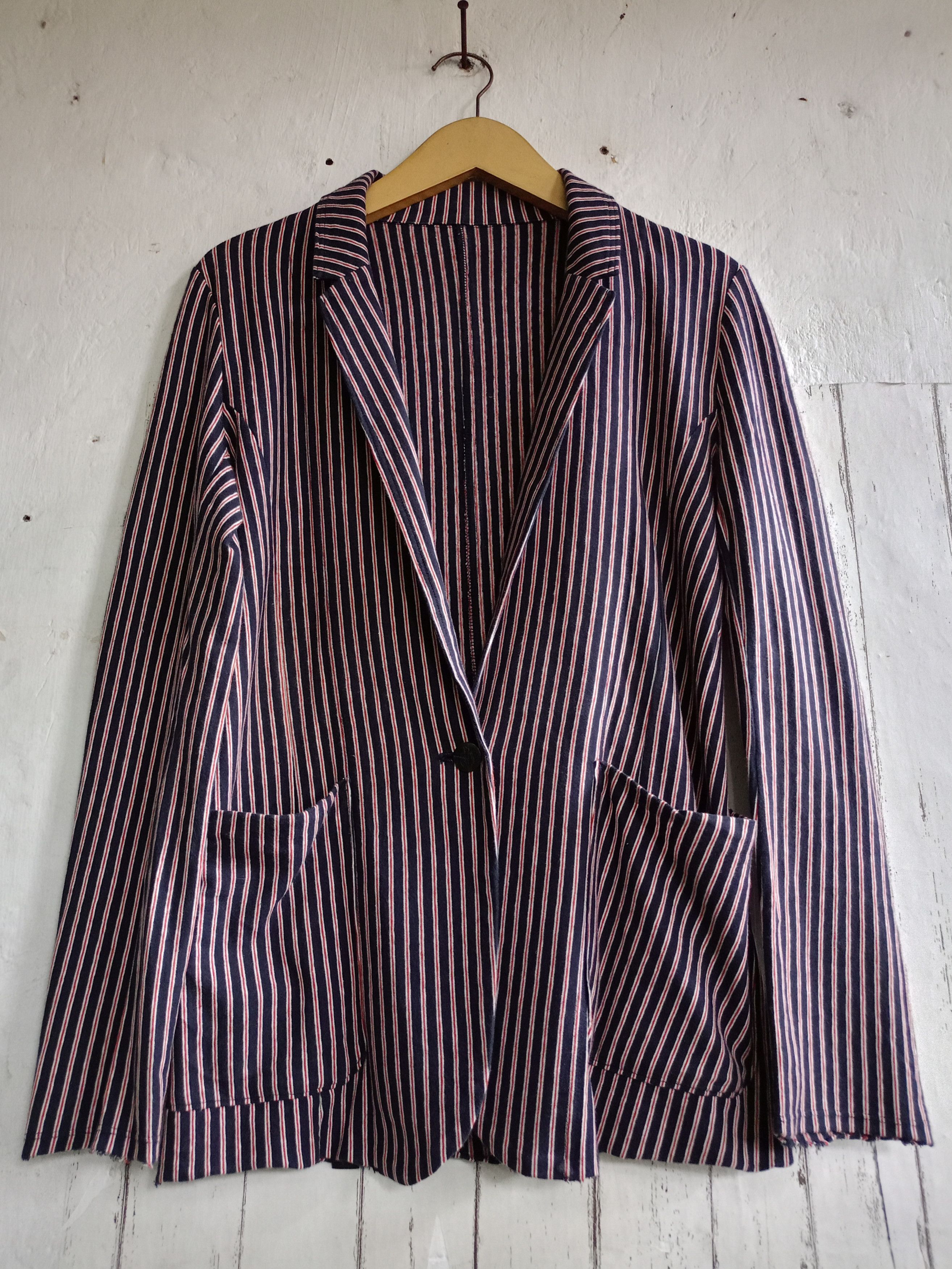 Hysteric Glamour 2000s Hysteric Glamour Single Button Striped Sweaters Size S / US 4 / IT 40 - 1 Thumbnail