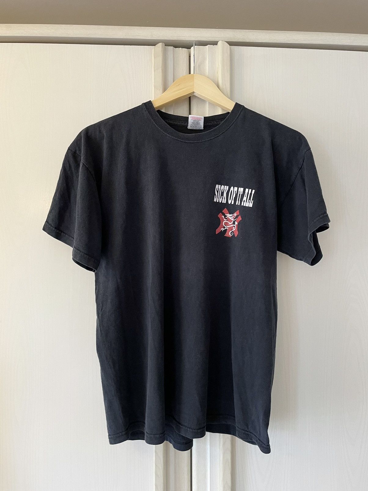 Band Tees Faded 90s SICK OF IT ALL T Shirt Size US M / EU 48-50 / 2 - 2 Thumbnail