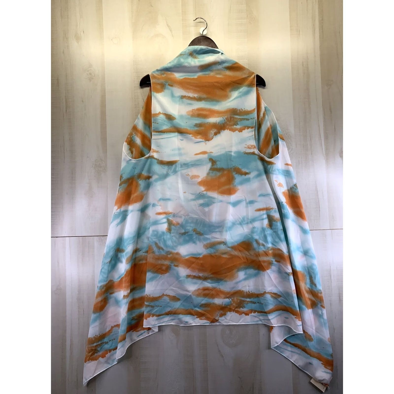 Sea New York L.I.B New York Womens Abstract Print Chiffon Vest NWT-7649 Chiffon Vest Blouse Sleeveless V-Neck Multicolor Tunic L Womens Size L / US 10 / IT 46 - 6 Thumbnail