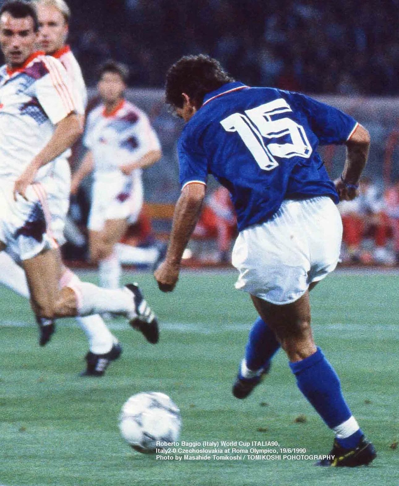 Diadora Italy World Cup 1990 longsleeves home shirt #15 Baggio Size US S / EU 44-46 / 1 - 10 Thumbnail