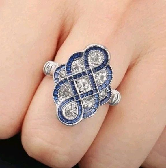 Other 1pc Luxury Women's Cubic Zirconia Ornate Ring Size 7 Size ONE SIZE - 6 Thumbnail