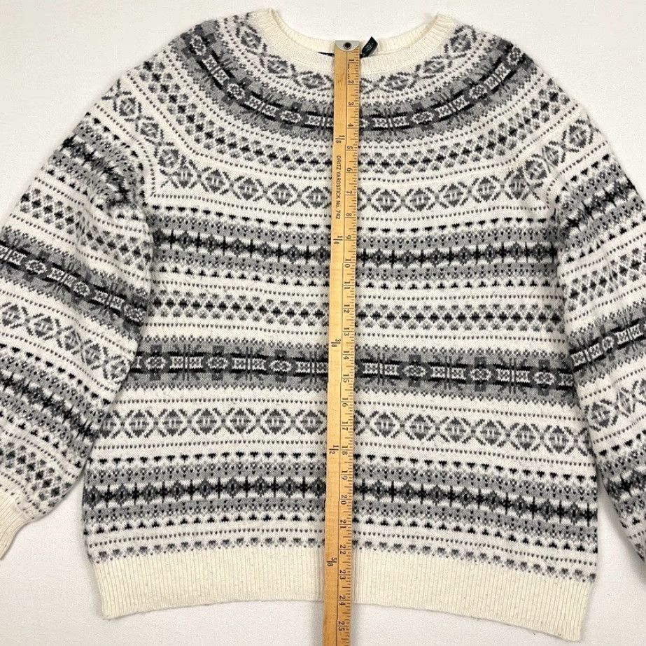 Ralph Lauren **Ralph Lauren Women's XL White Fair Isle Wool Blend Pullover Sweater** User: Ralph Lauren Women's XL White Fair Isle Wool Blend Pullover Sweater Size XL / US 12-14 / IT 48-50 - 5 Thumbnail